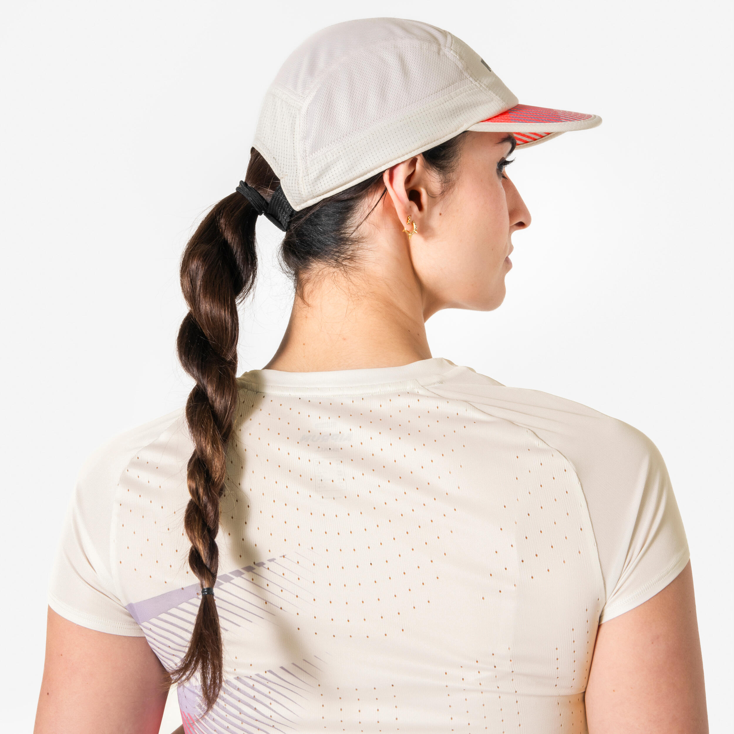 Lauf-Cap Schirmmütze - Proteam beige/rosa 9/10