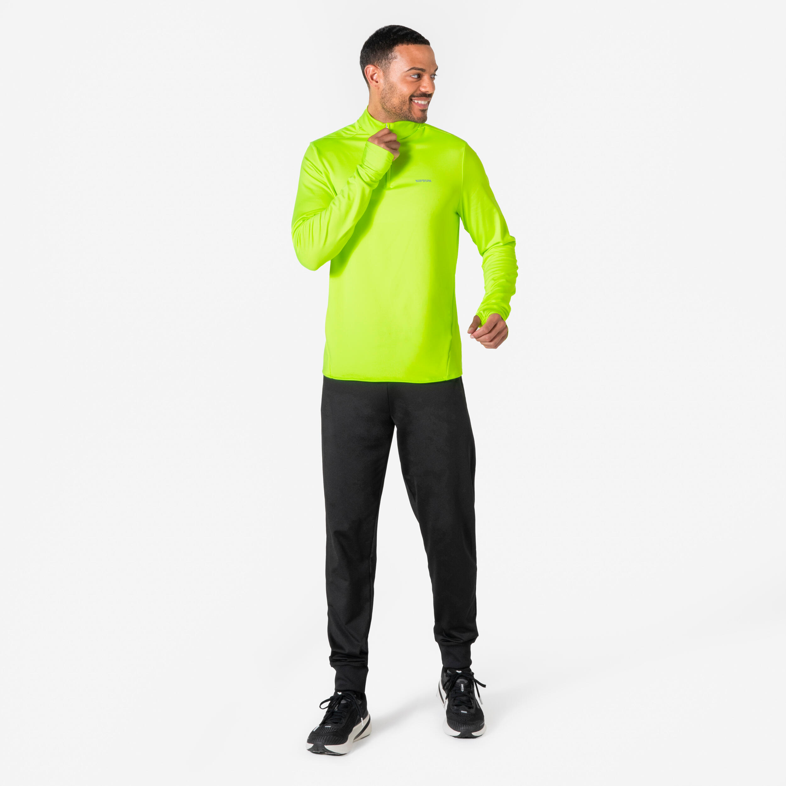 Bluza do biegania męska Kalenji Run 100 Warm Visibilite 9/14