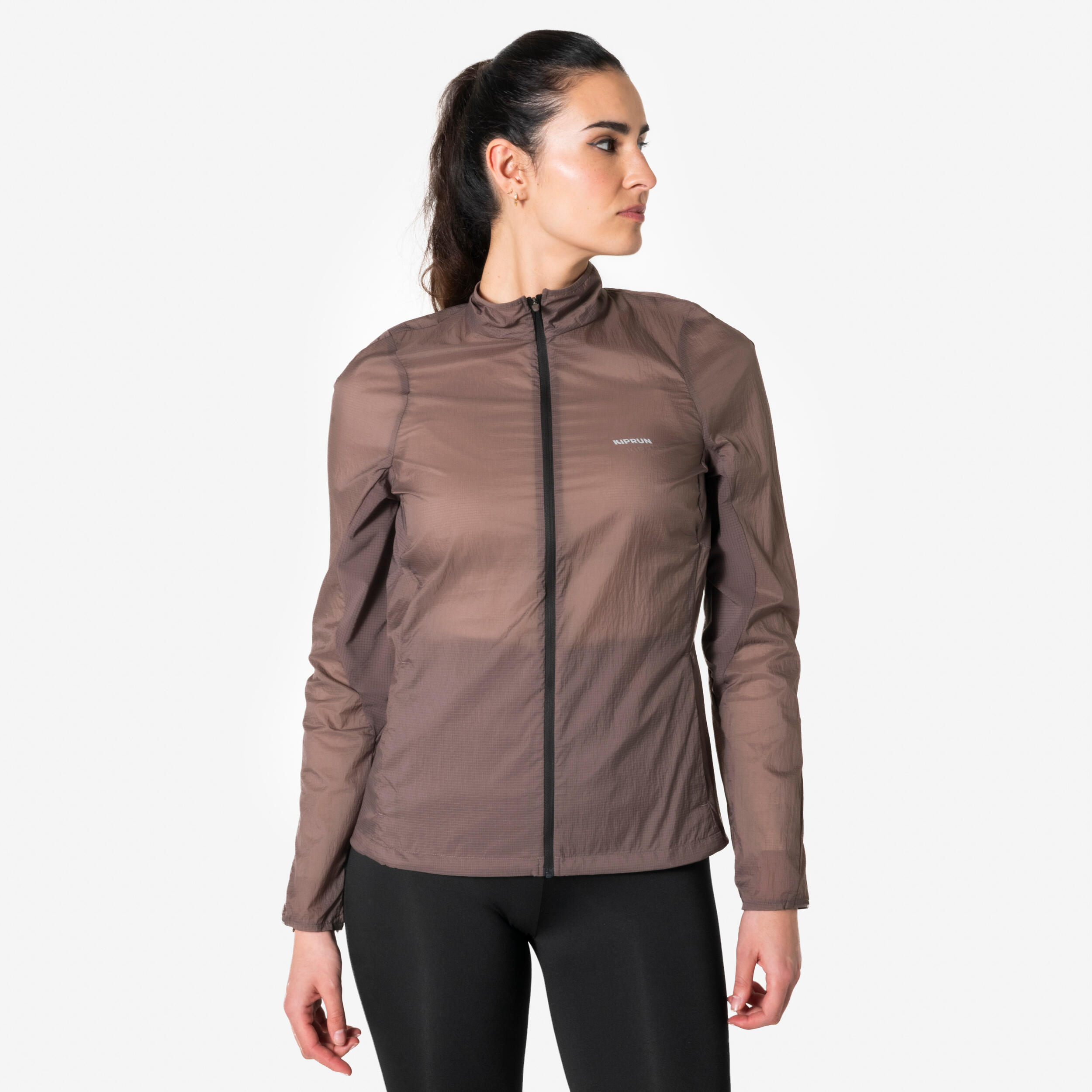 Kiprun Veste Coupe Vent De Running Femme Kiprun Run 500 Marron