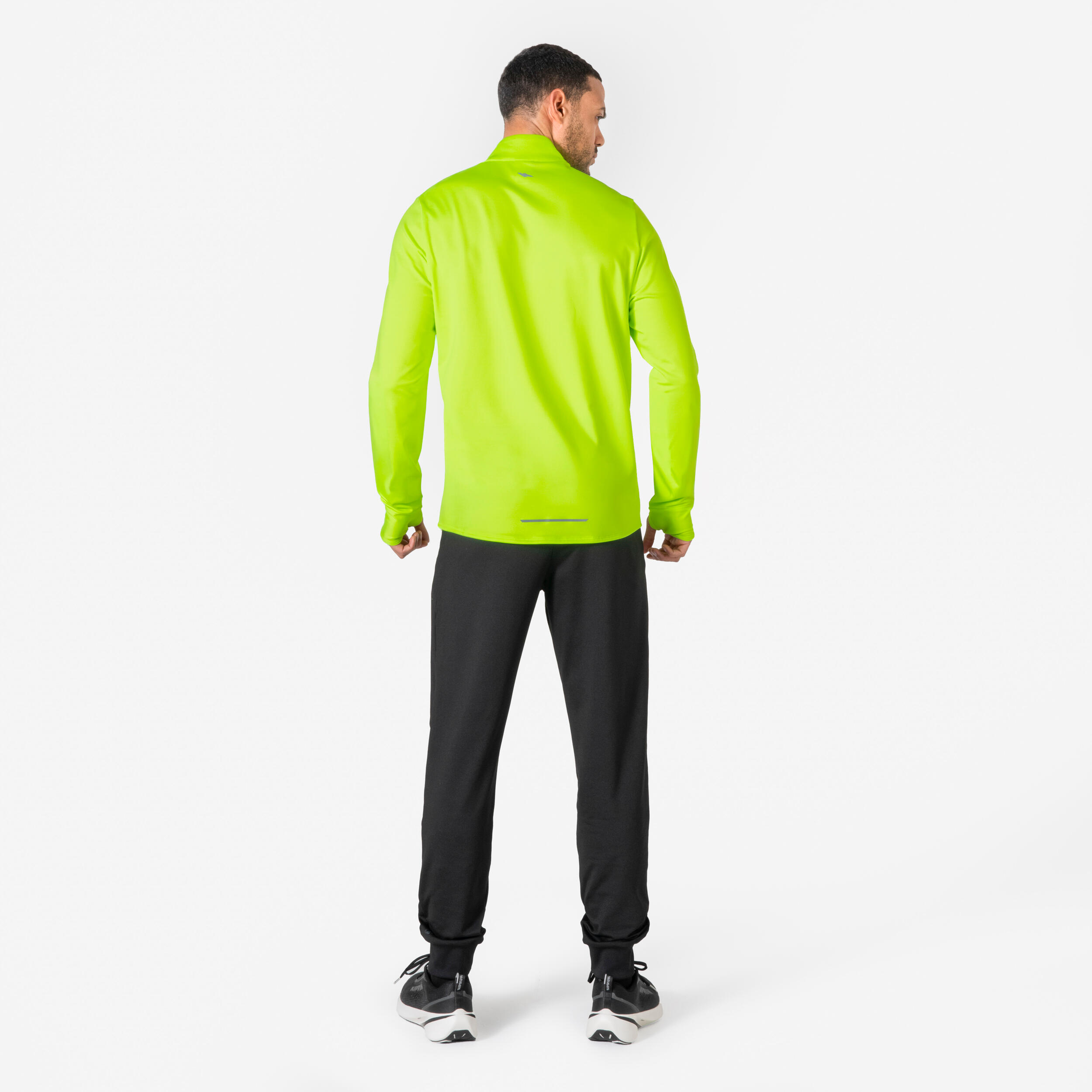 Bluza do biegania męska Kalenji Run 100 Warm Visibilite 11/14