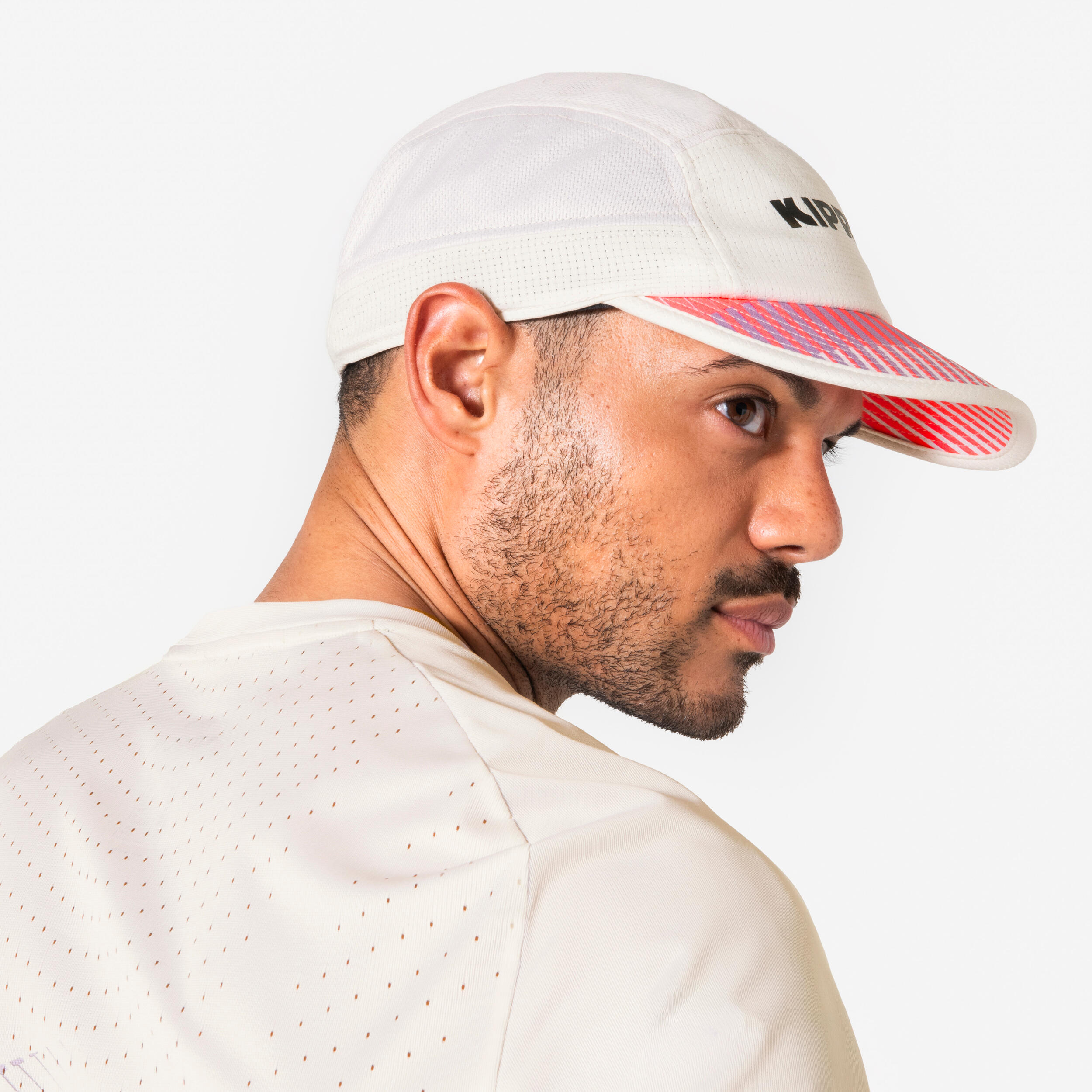 Lauf-Cap Schirmmütze - Proteam beige/rosa 3/10