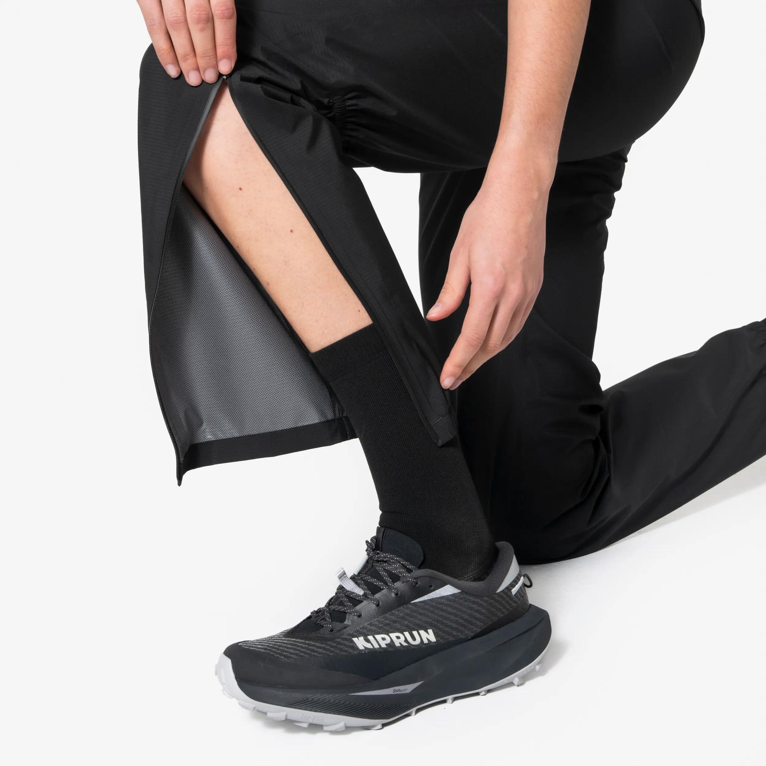 Pantalons impermeables running i trail running dona KIPRUN Run 900 Rain negre 8/13