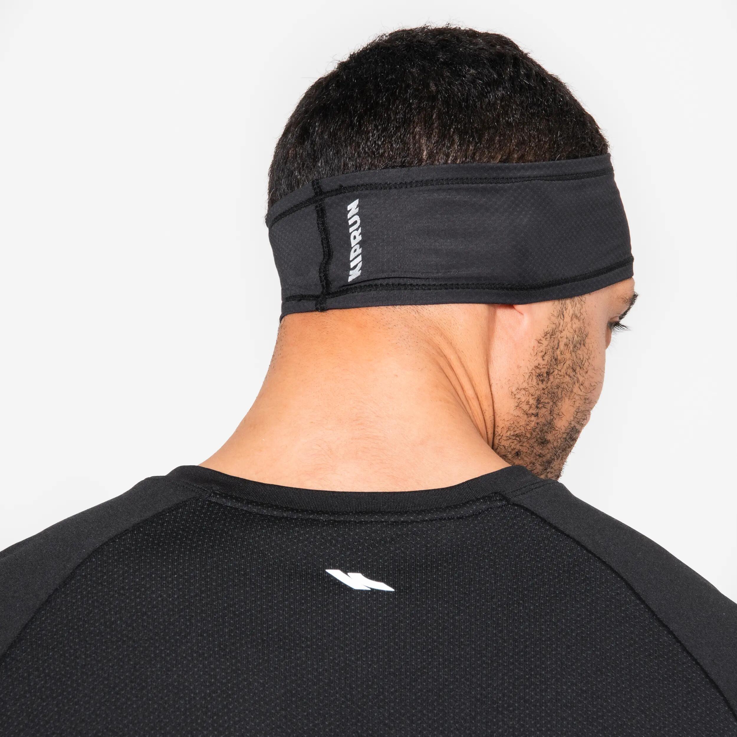 Kiprun Warm+ V2 Adult Warm Running Headband - Smoke Black -  2