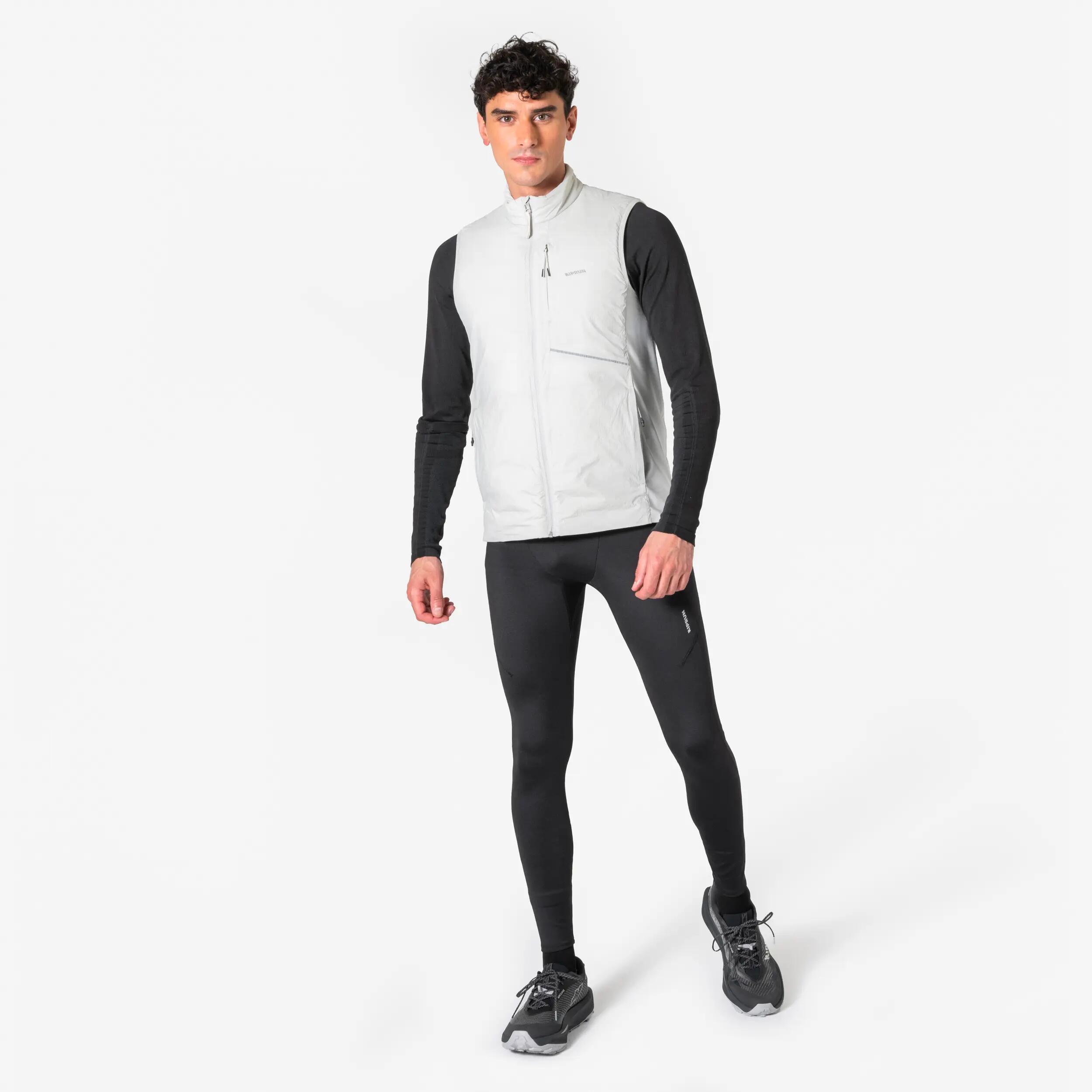 KIPRUN SL 500 Men's warm sleeveless running jacket grey -  2