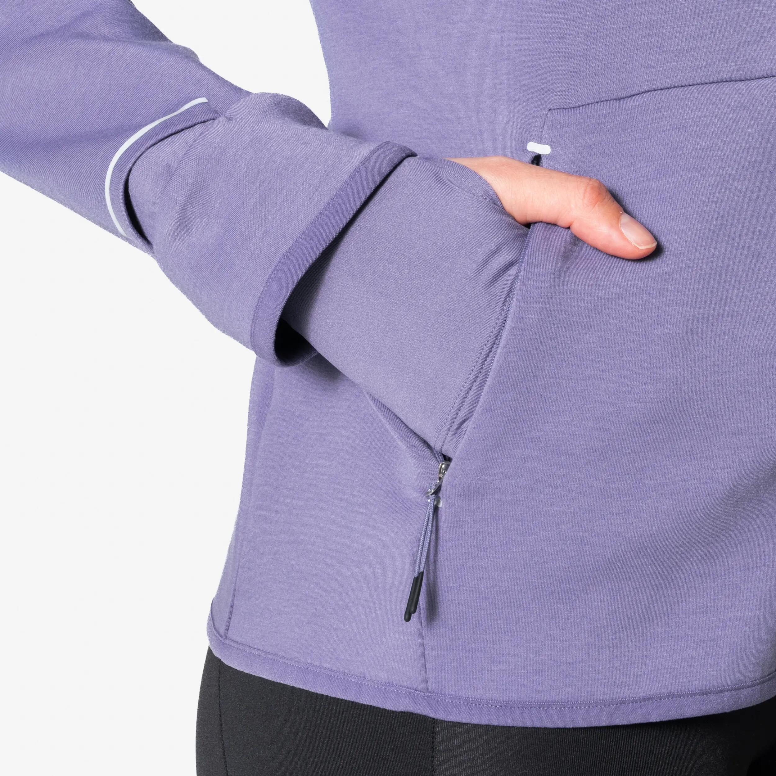Veste de course chaude femme, Run 500 8/10