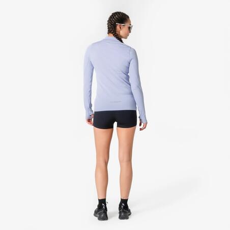 Футболка жіноча Run Flow з довгими рукавами для бігу світло-фіолетова