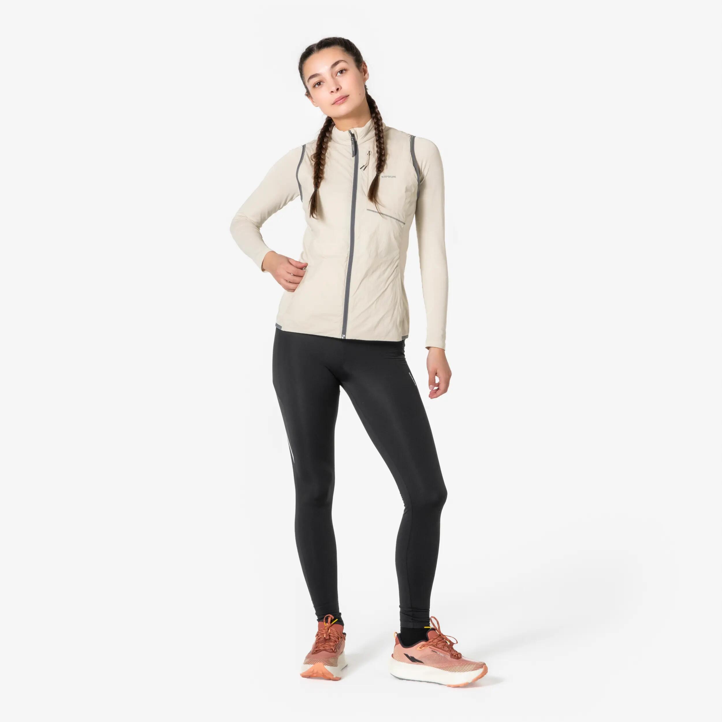 Veste de course à pied sans manches chaude femme, Flow Run 2/16