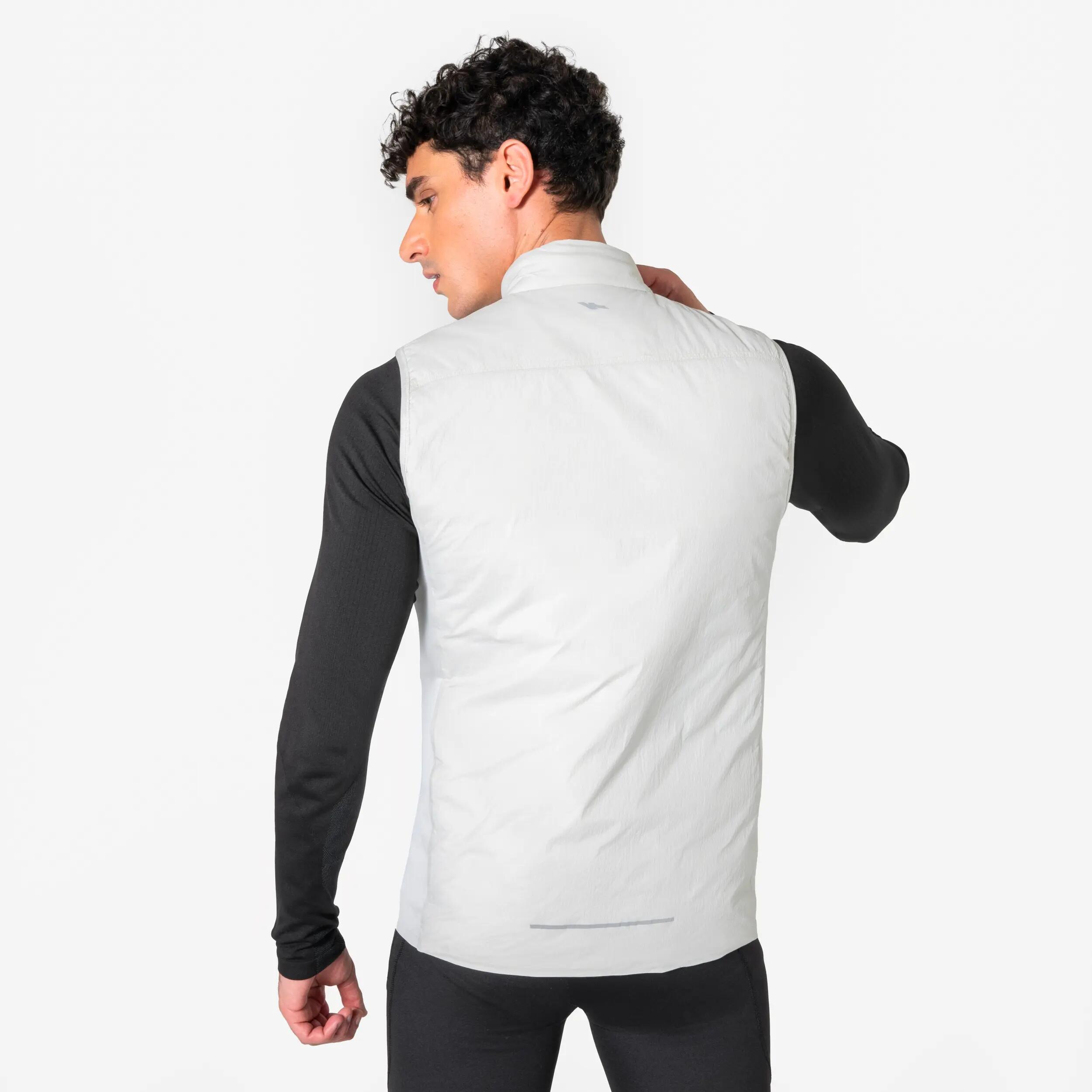 KIPRUN SL 500 Men's warm sleeveless running jacket grey -  3
