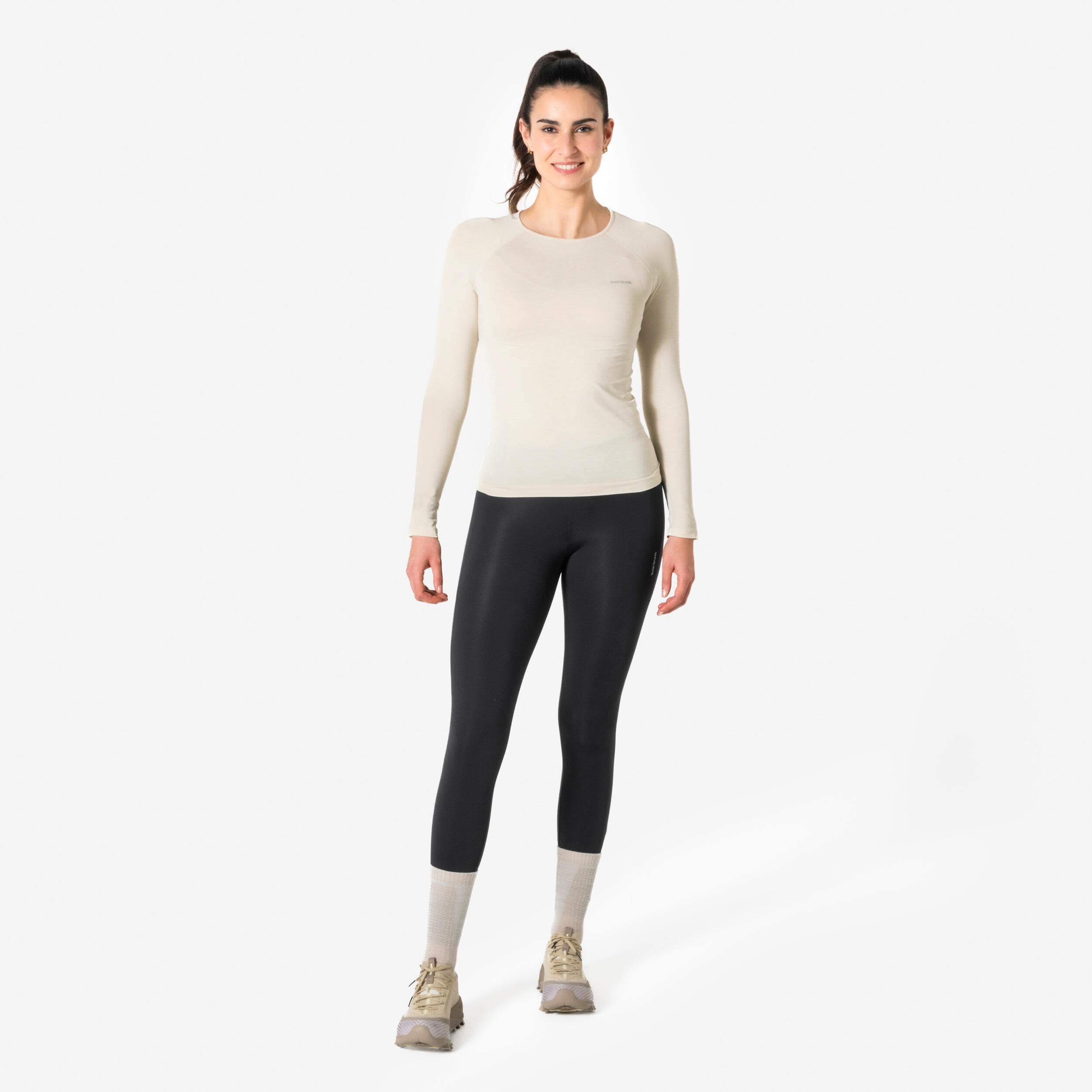 Women's Seamless Long-Sleeved Running T-Shirt, Run 500