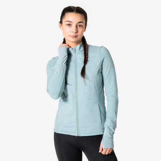 Giacca invernale running donna RUN FLOW blu