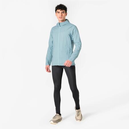 Куртка чоловіча Kiprun Run Flow для бігу водонепроникна синя