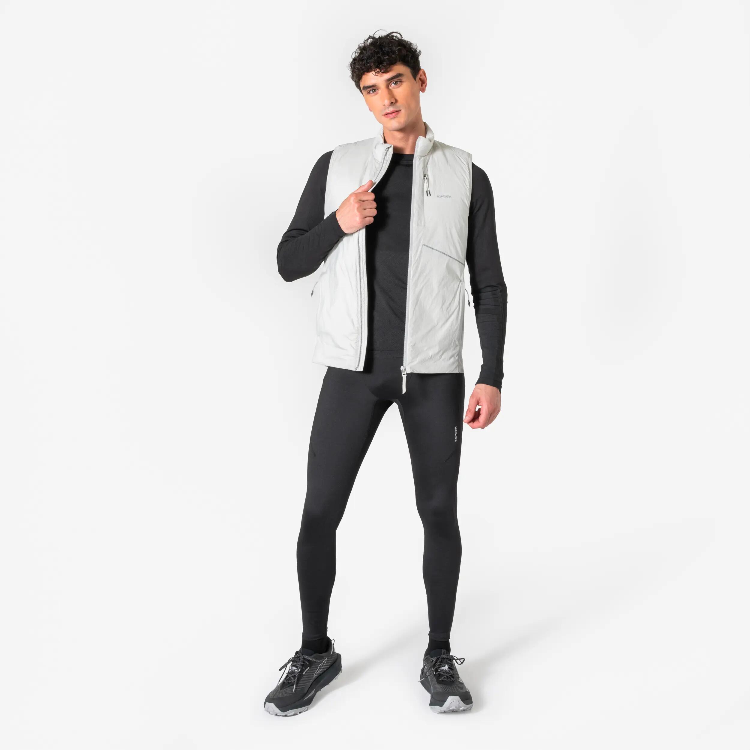 Gilet running uomo SL 500 WARM grigio 17/21