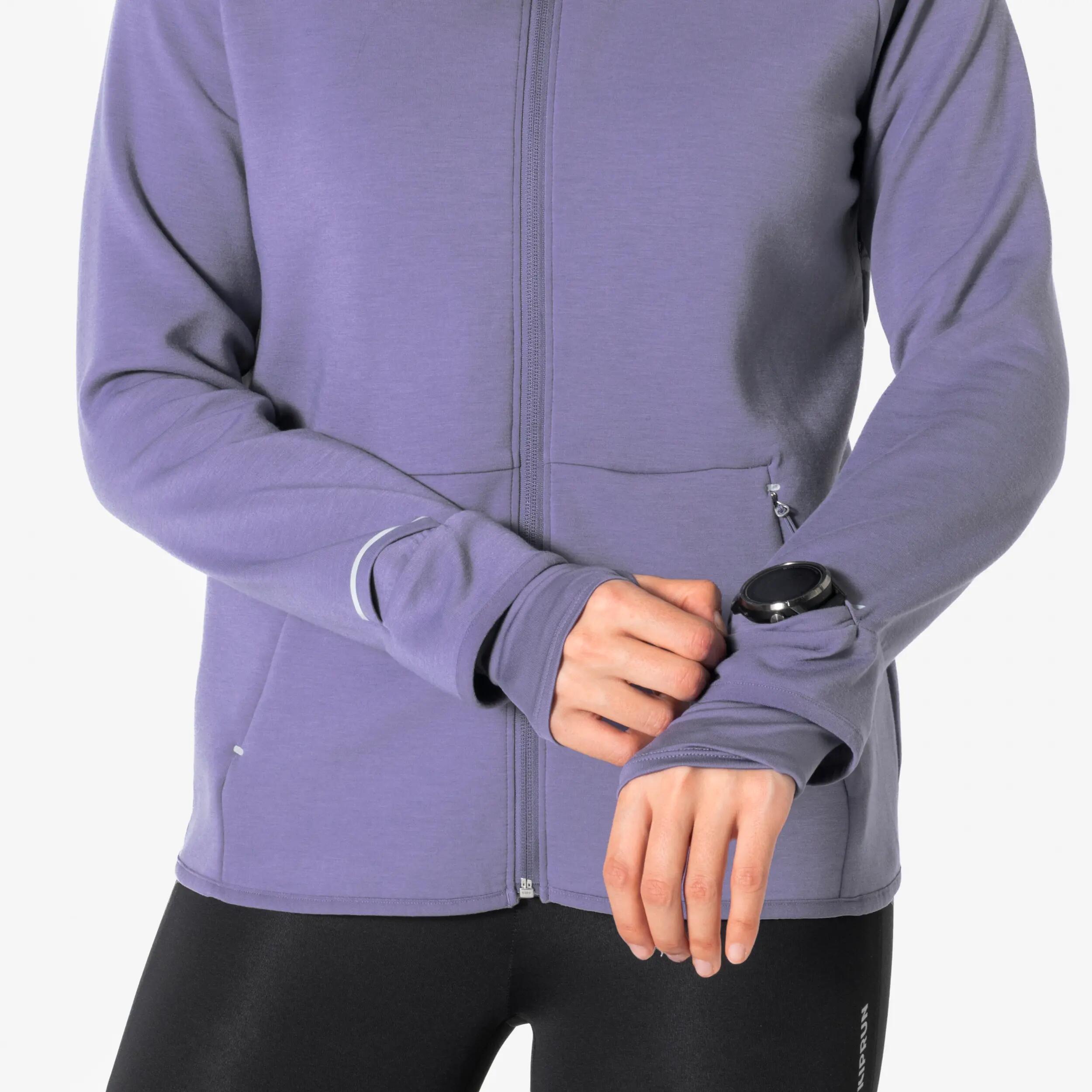 Veste de course chaude femme, Run 500 10/10