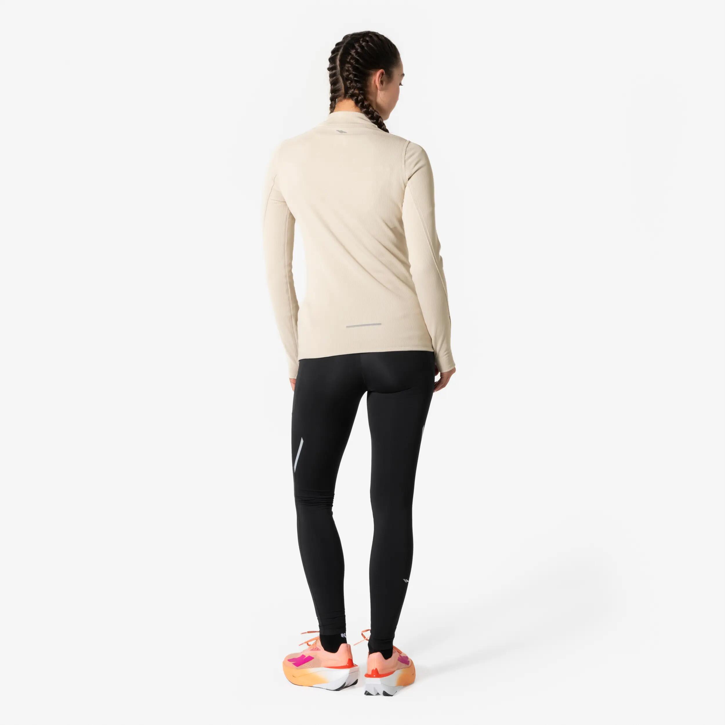 Women’s Long-Sleeved Half-Zip Running T-Shirt, Run Flow 4/8