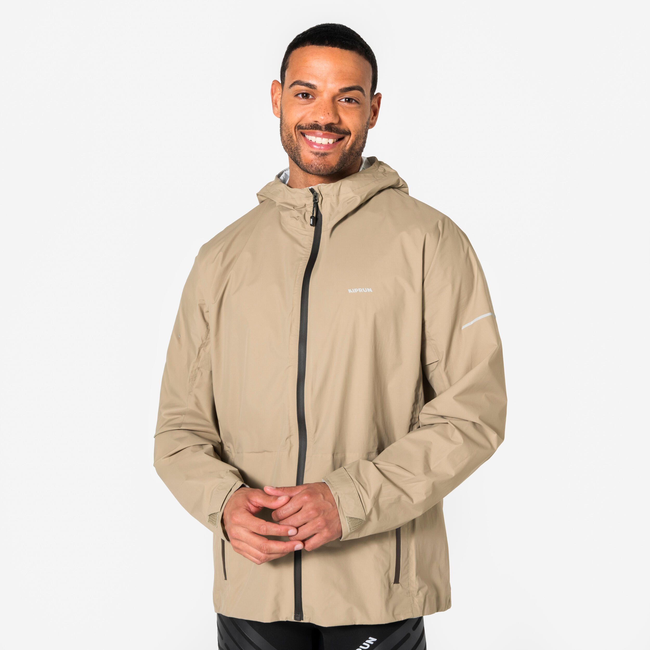 Kiprun Veste De Running Impermeable Et Respirante Homme Kiprun Run 900 Beige
