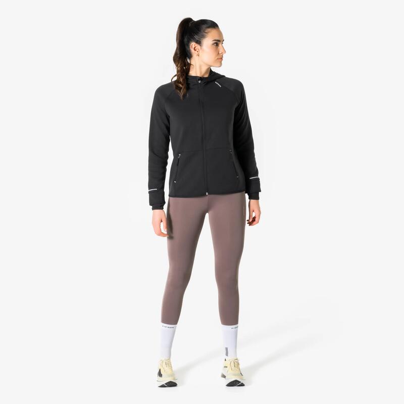 Kadın Koşu Taytı - Kahverengi - KIPRUN Run 500 Warm