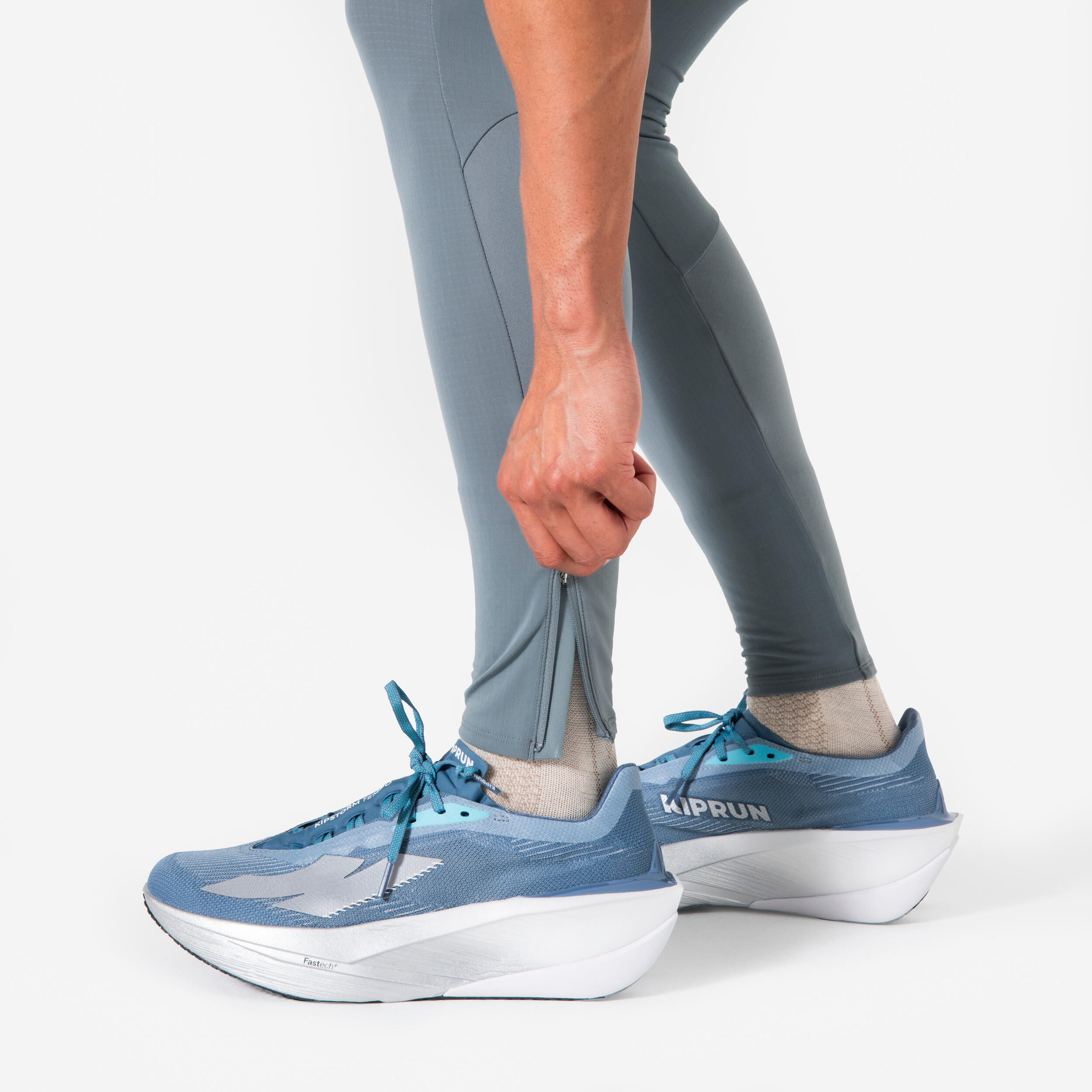 Collant de course chaud homme, Run 500 7/8