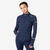 Veste chaude de running Femme, Kiprun Run Flow Bleu marine