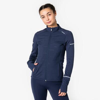 Giacca invernale running donna RUN FLOW blu