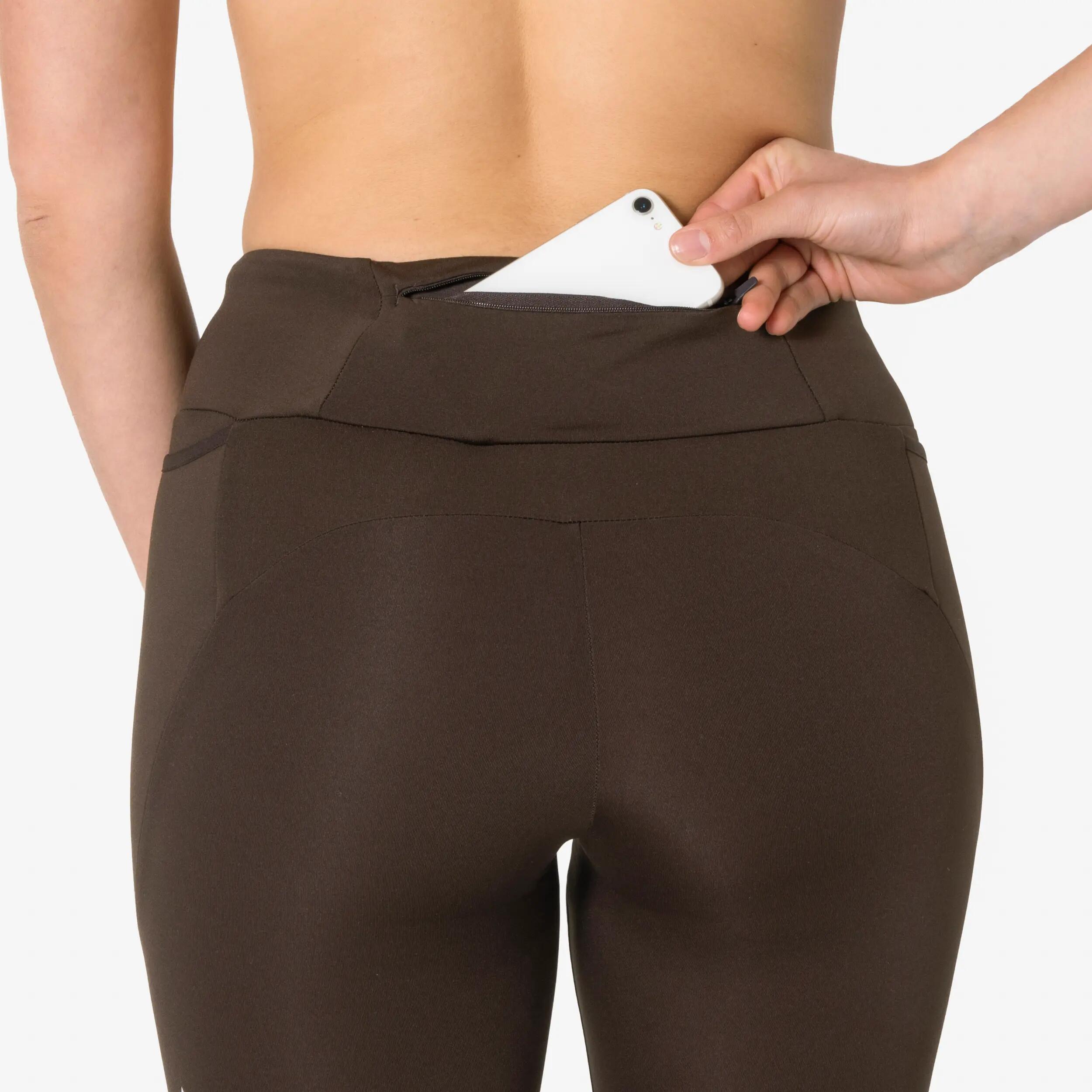 Legginsy do biegania damskie Kiprun Run 500 Warm ocieplane 7/8