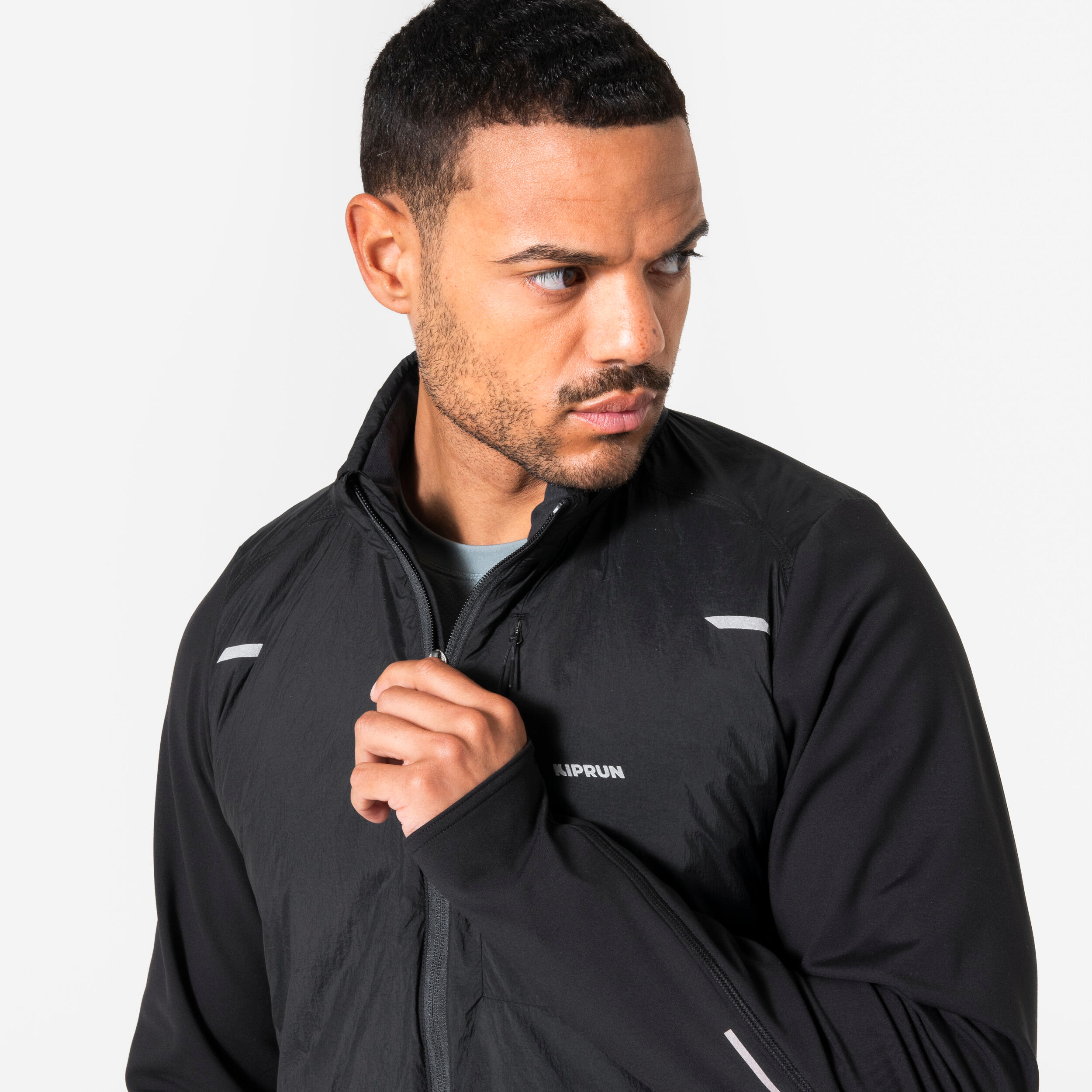 Giacca running uomo RUN FLOW nera 3/9