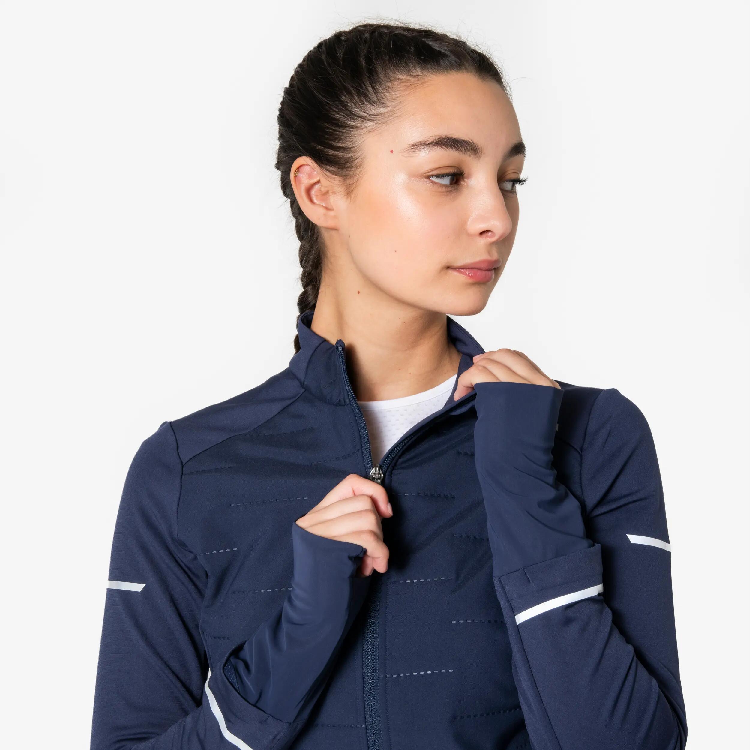 Giacca invernale running donna RUN FLOW blu 4/9