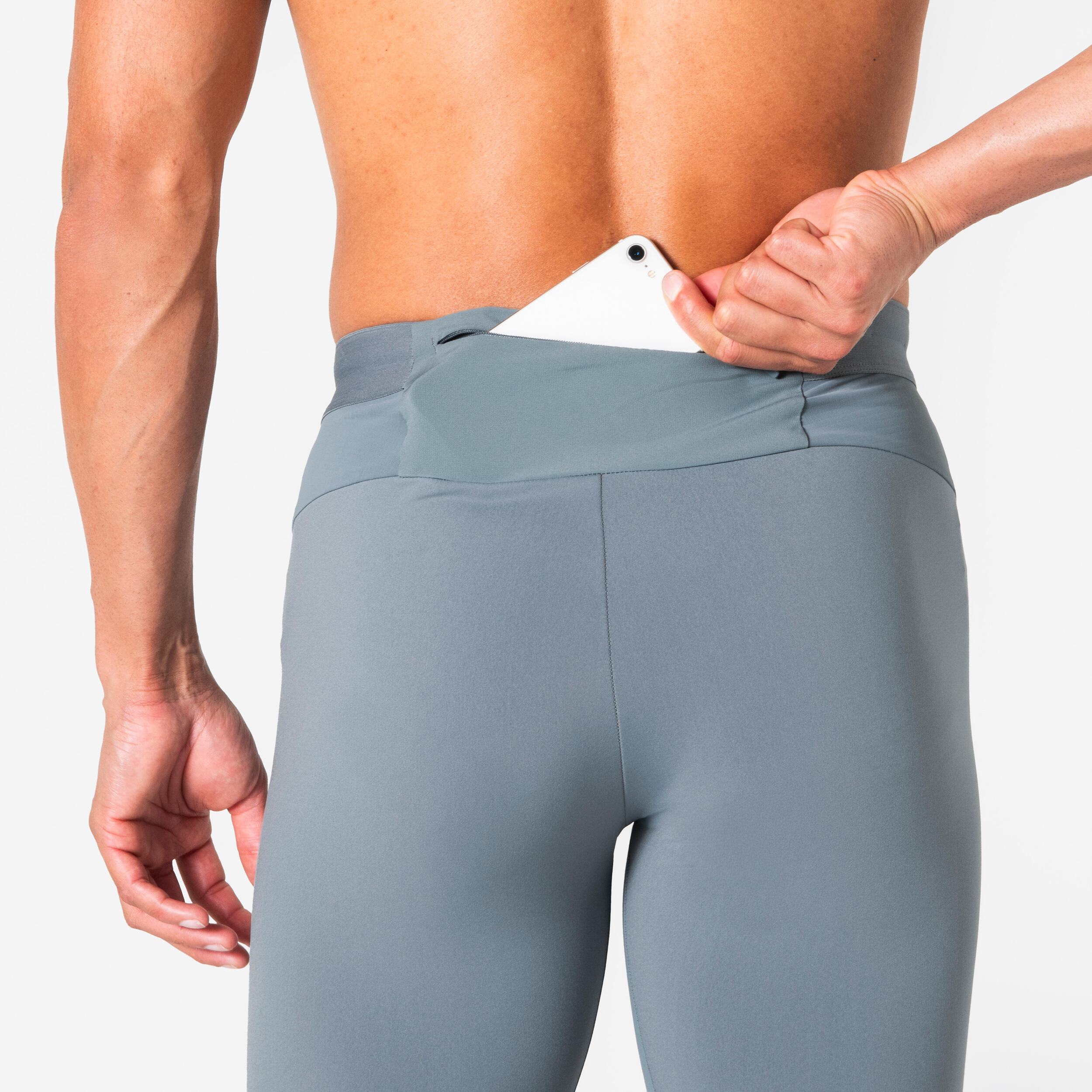 Collant de course chaud homme, Run 500 6/8