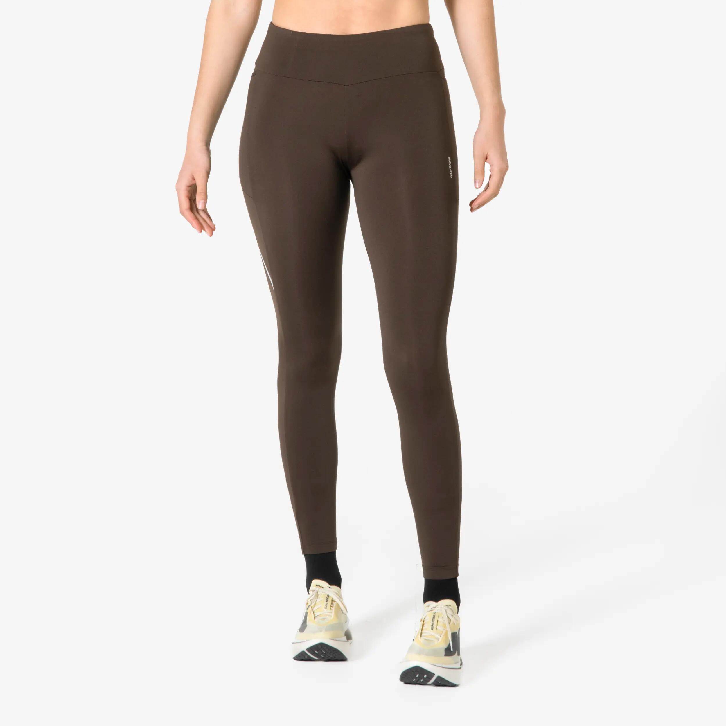 Legginsy do biegania damskie Kiprun Run 500 Warm ocieplane 3/8