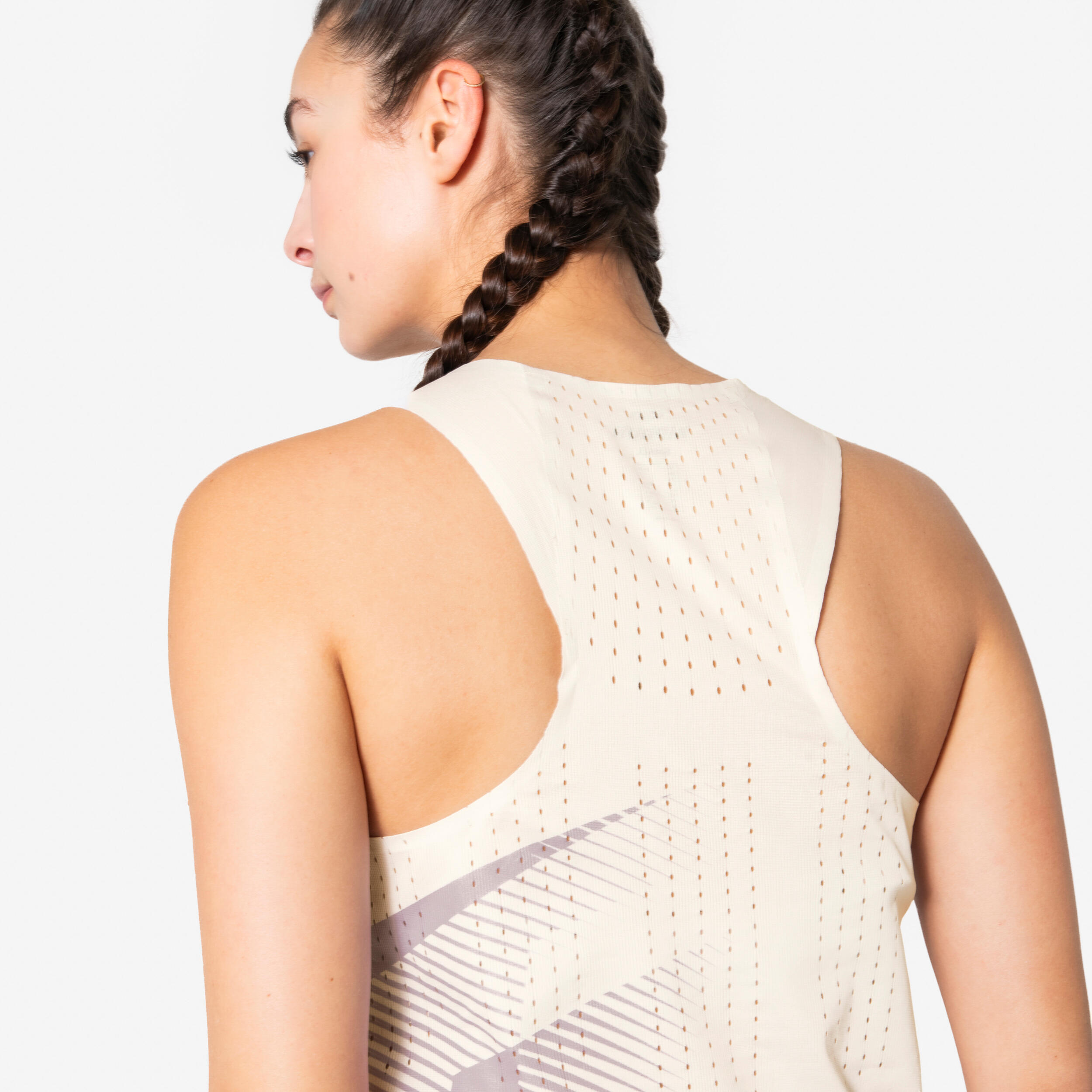 Lauf-Tanktop Damen - Proteam beige/rosa 5/16