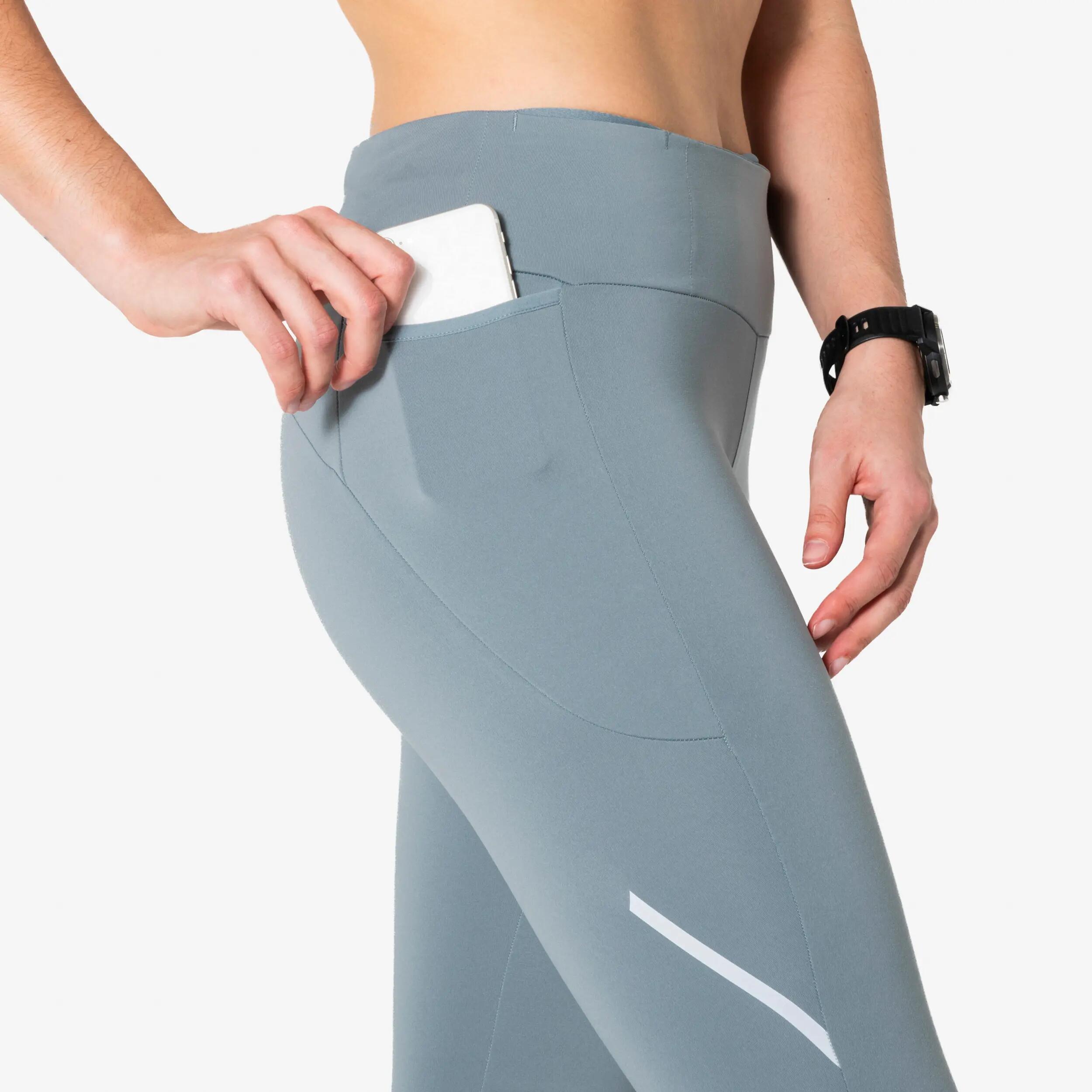Legging chaud de course femme, Run 500 7/11