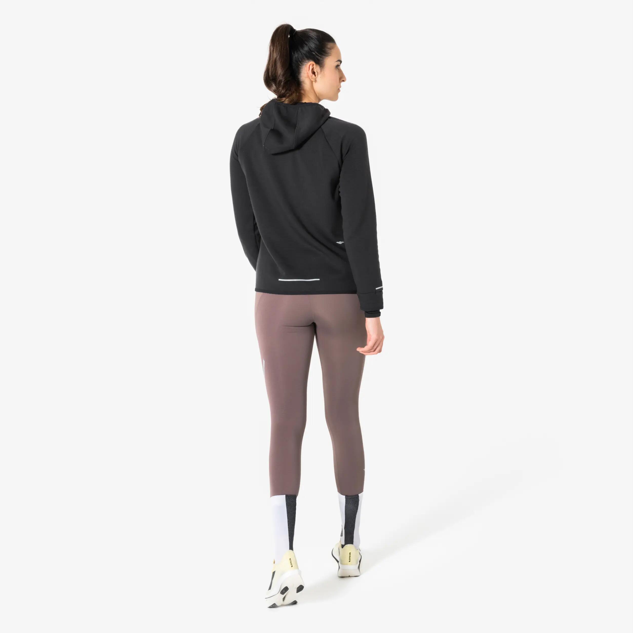 Leggings càlids de running dona Kiprun RUN 500 Warm marró 9/12