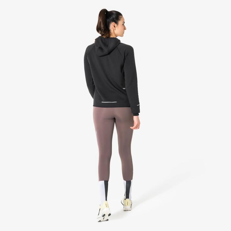 Kadın Koşu Taytı - Kahverengi - KIPRUN Run 500 Warm
