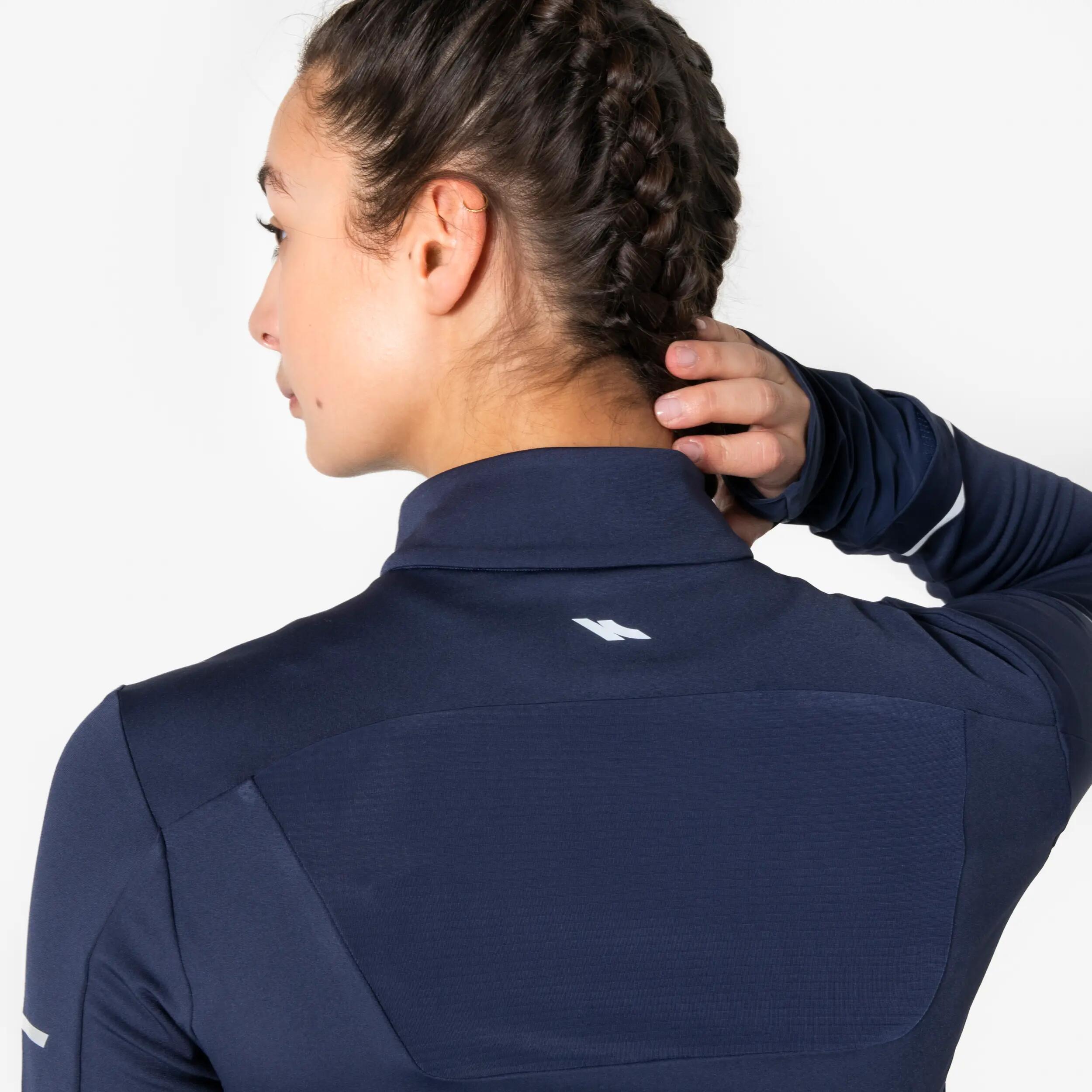 Giacca invernale running donna RUN FLOW blu 5/9