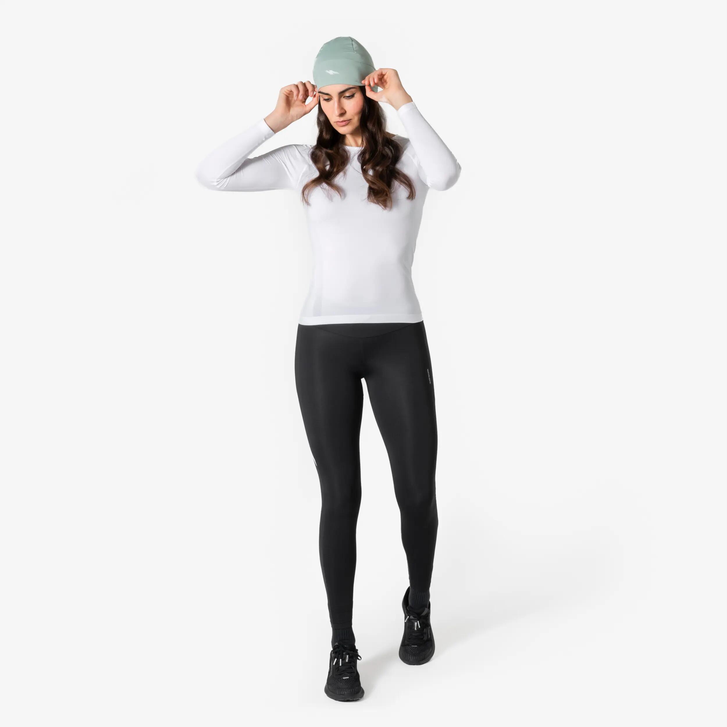 Bonnet running chaud adulte - kiprun warm+ V2 vert givré 7/7