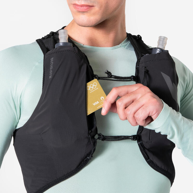Vestă de hidratare alergare unisex - KIPRUN PROTEAM 10 negru