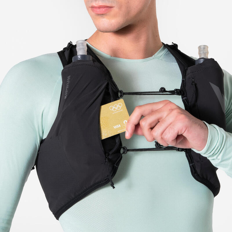 Vestă de hidratare pentru alergare unisex - KIPRUN PROTEAM 5 negru