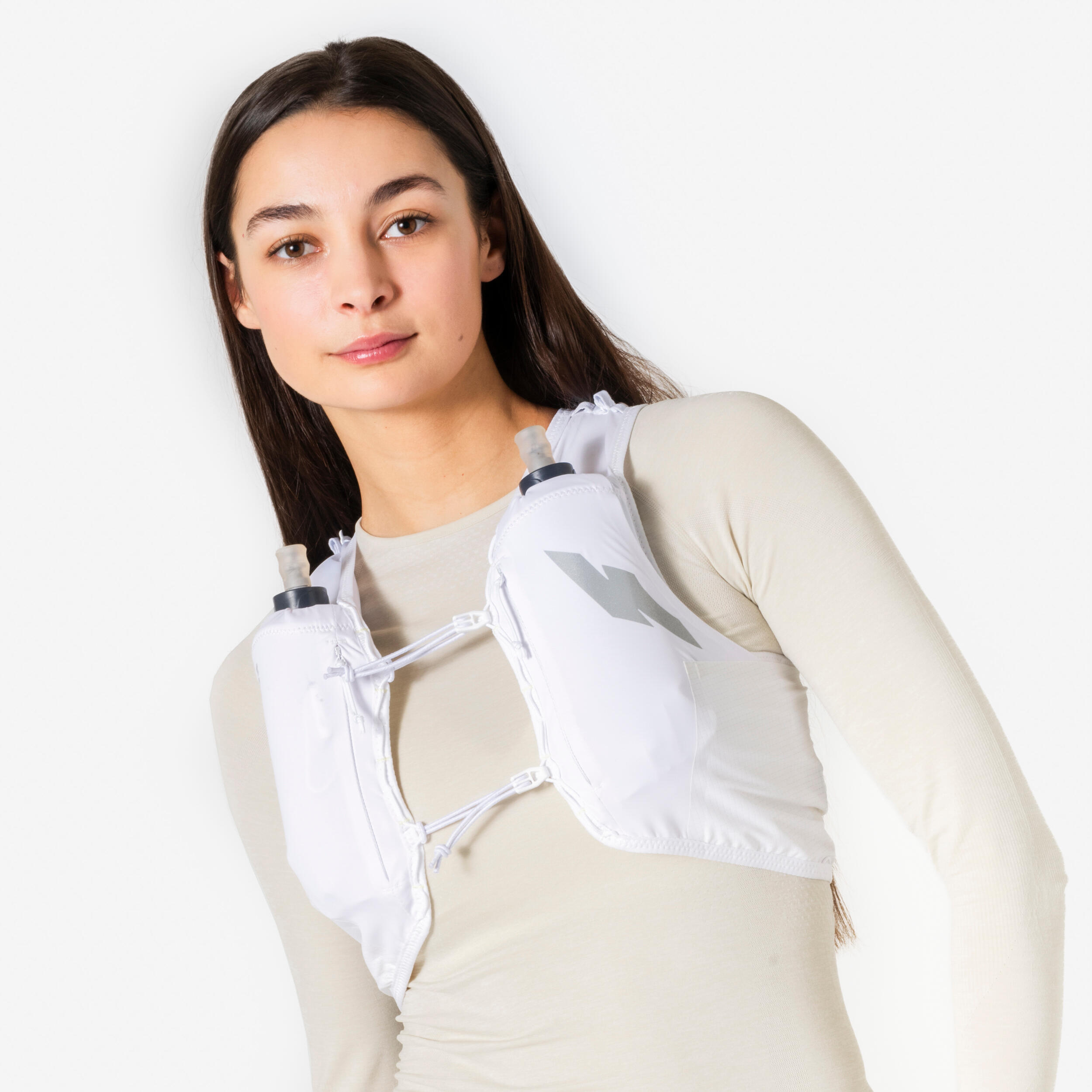Gilet d'hydratation running unisexe - KIPRUN PROTEAM 5 blanc 19/21