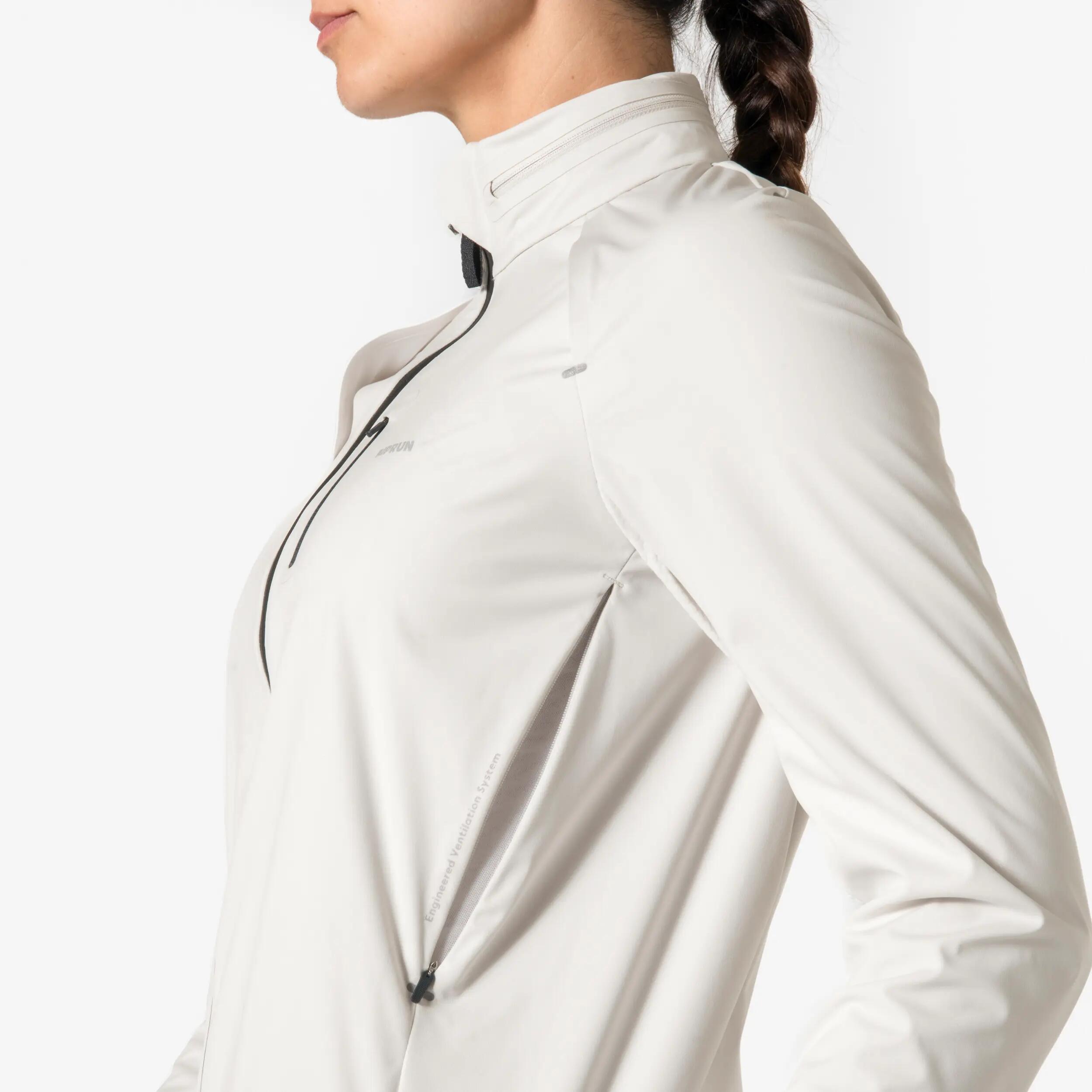 Casaco Quente de Corrida Mulher Run 900 Warm Regul Cinzento 8/14
