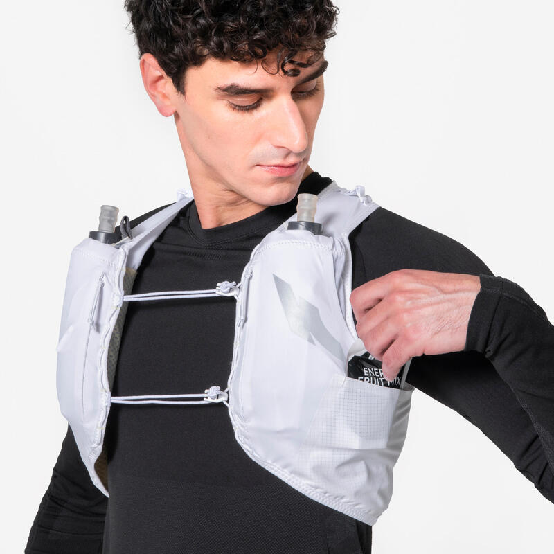 Vestă de hidratare la alergare unisex - KIPRUN PROTEAM 5 alb