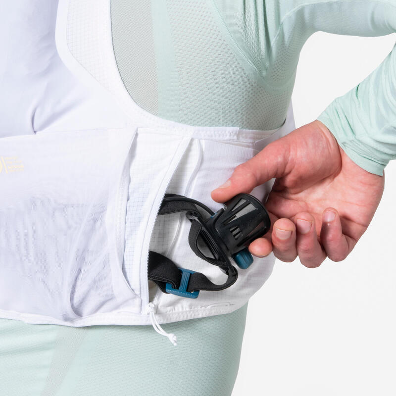 Vestă de hidratare la alergare unisex - KIPRUN PROTEAM 10 alb
