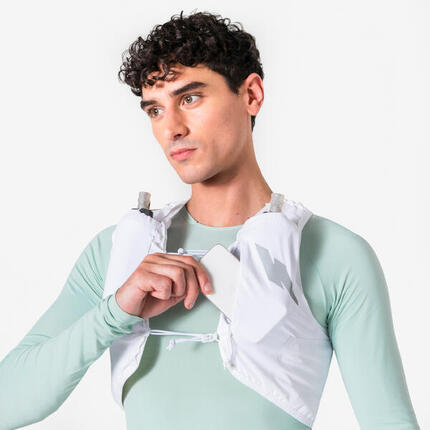 Gilet d'hydratation running unisexe - KIPRUN PROTEAM 10 blanc