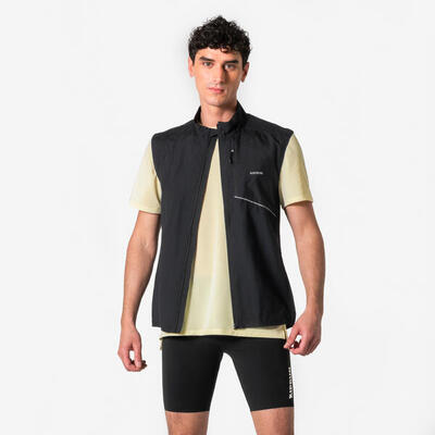 Gilet antivento running uomo RUN WIND 500 nero