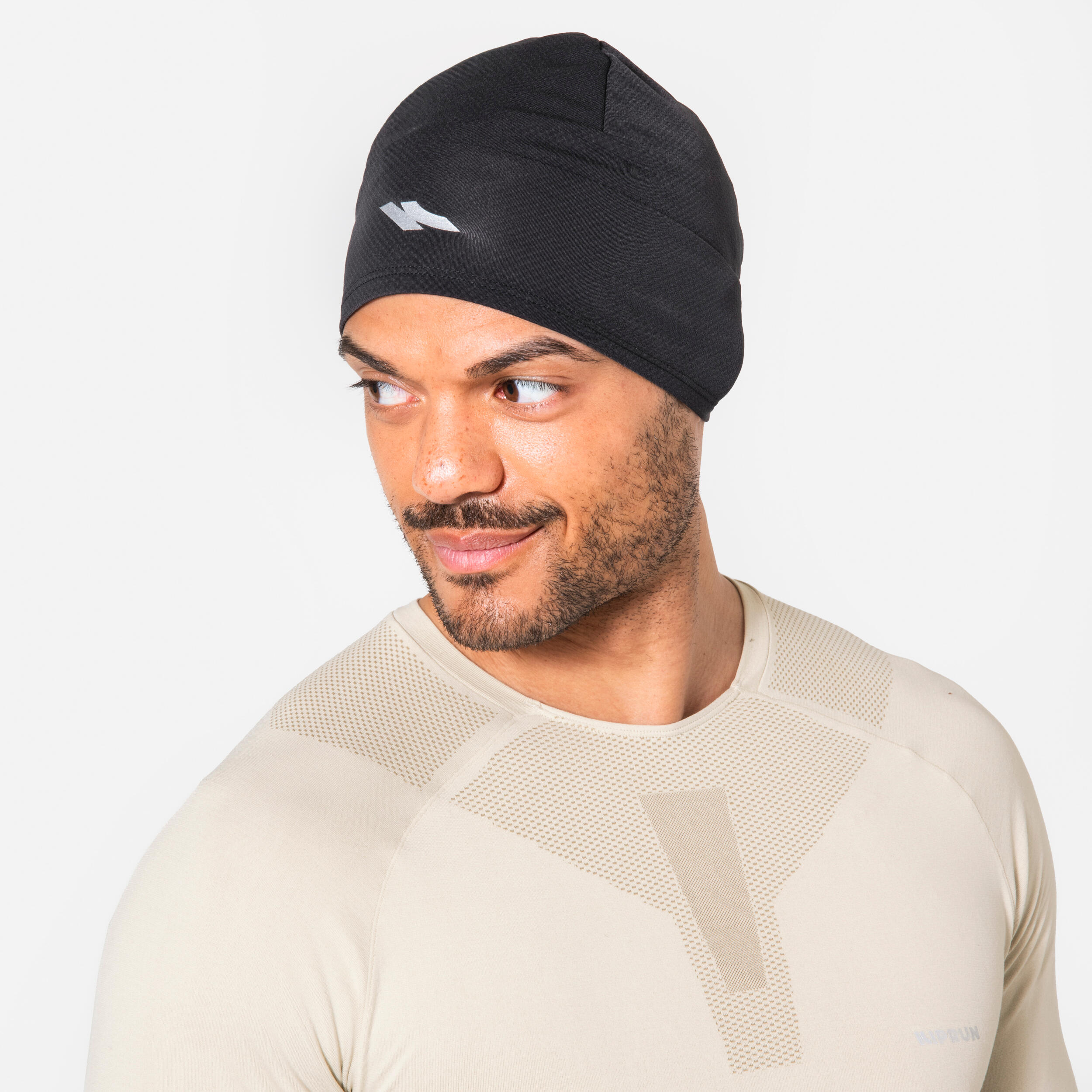Bonnet running chaud adulte - kiprun warm+ V2 noir