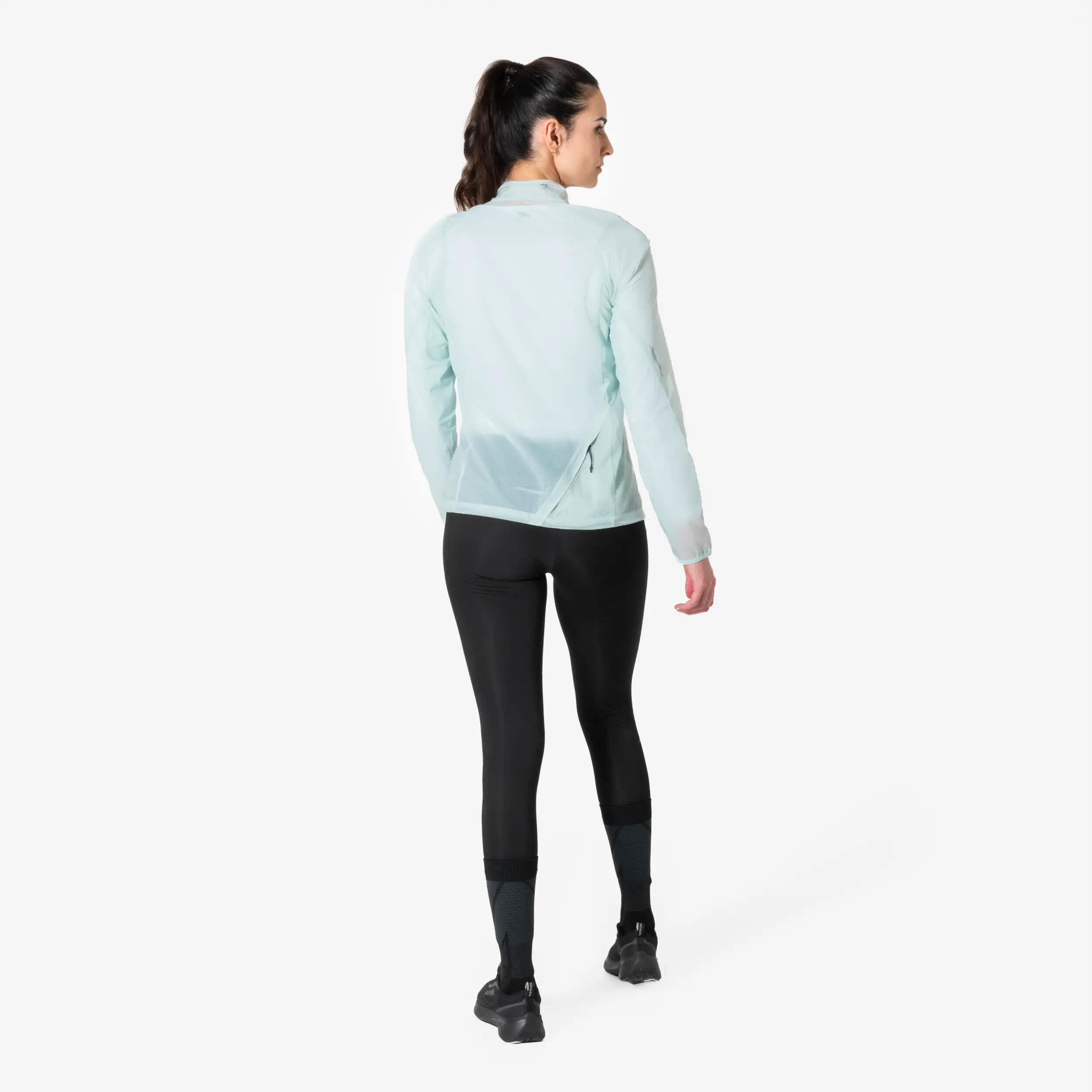 Manteau de course à pied coupe-vent femme, Run 500 4/13