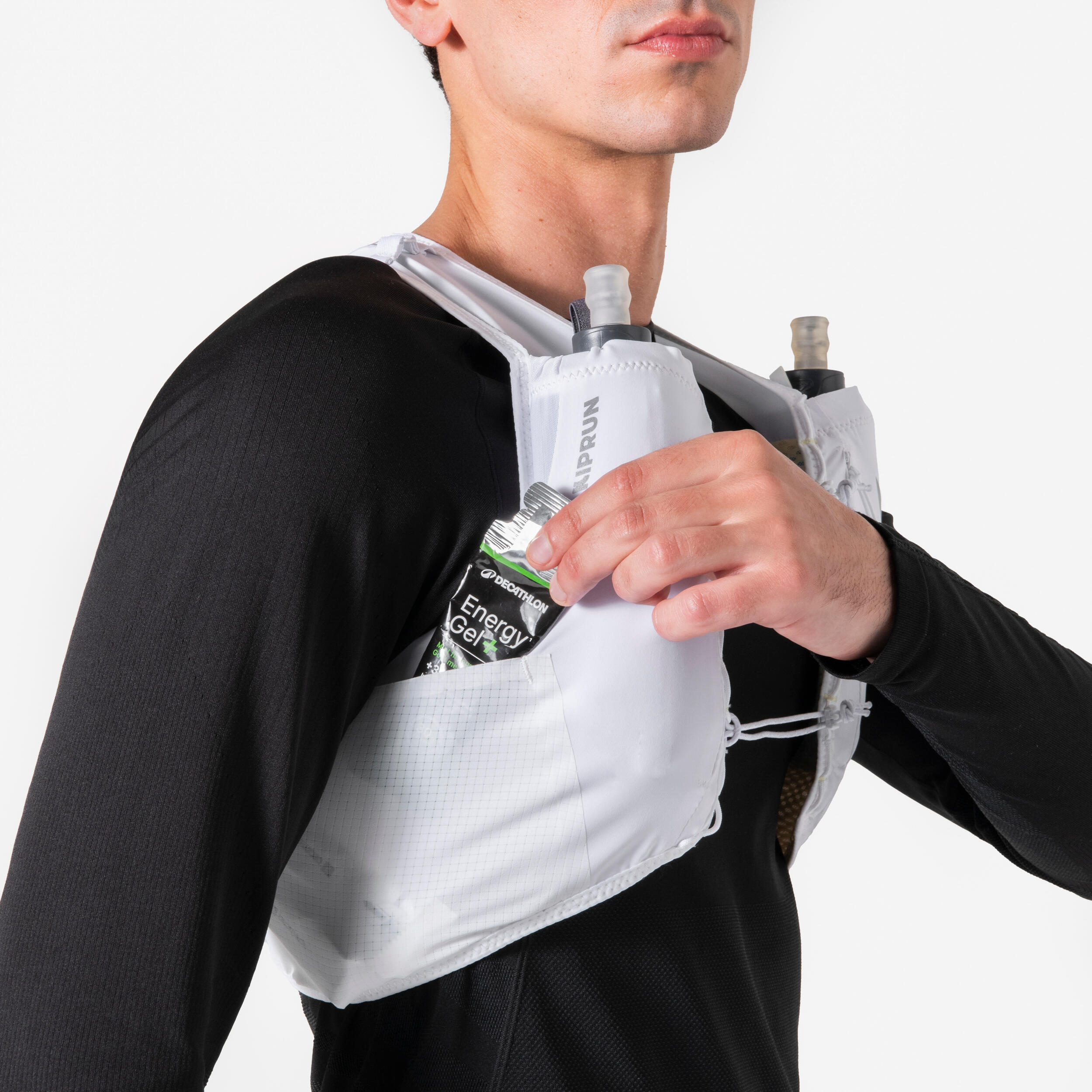 Gilet d'hydratation running unisexe - KIPRUN PROTEAM 5 blanc 9/21