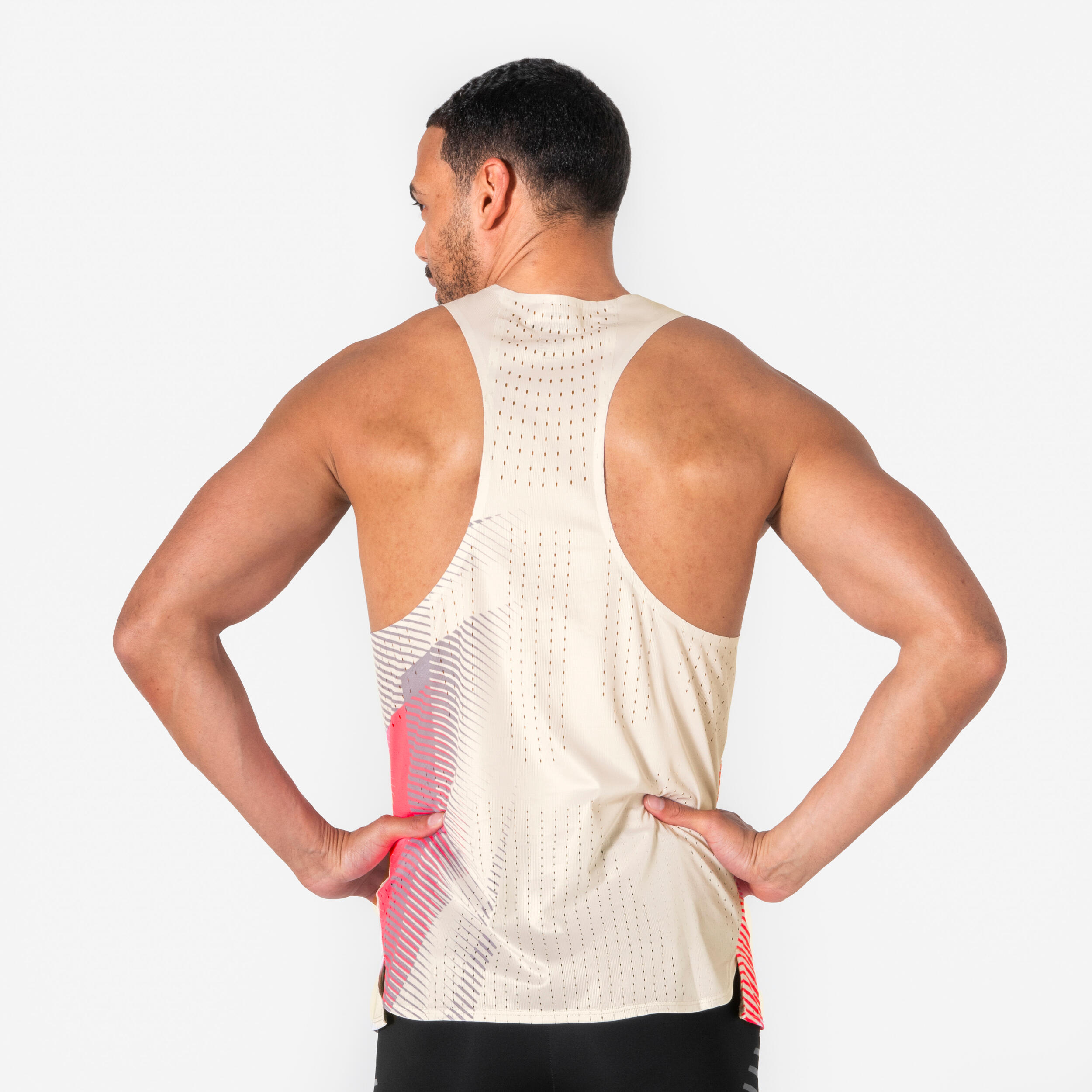 Lauf-Tanktop für Männer, Kiprun Proteam beige rosa 5/13