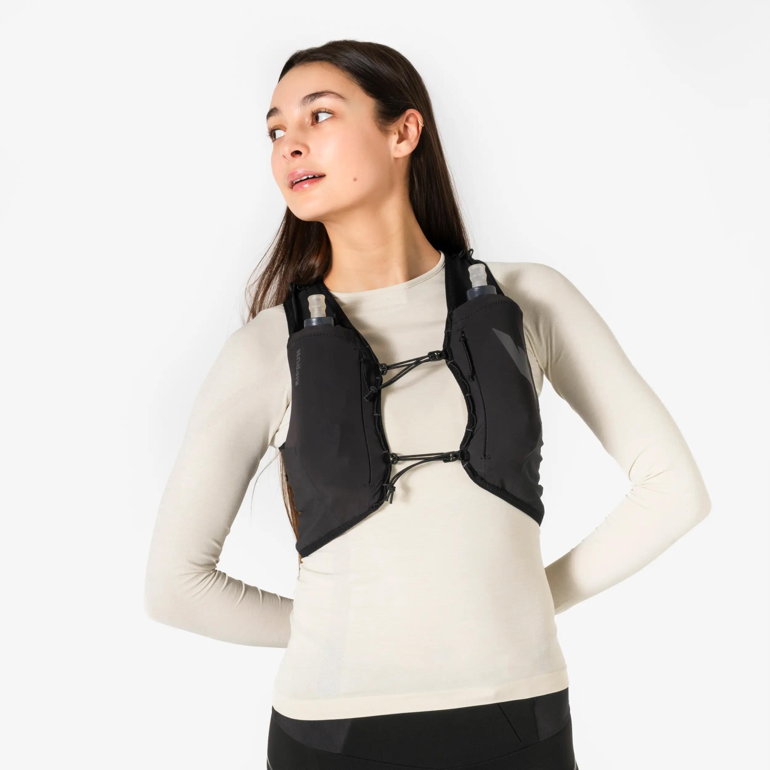 Vestă de hidratare pentru alergare unisex - KIPRUN PROTEAM 5 negru 23/26