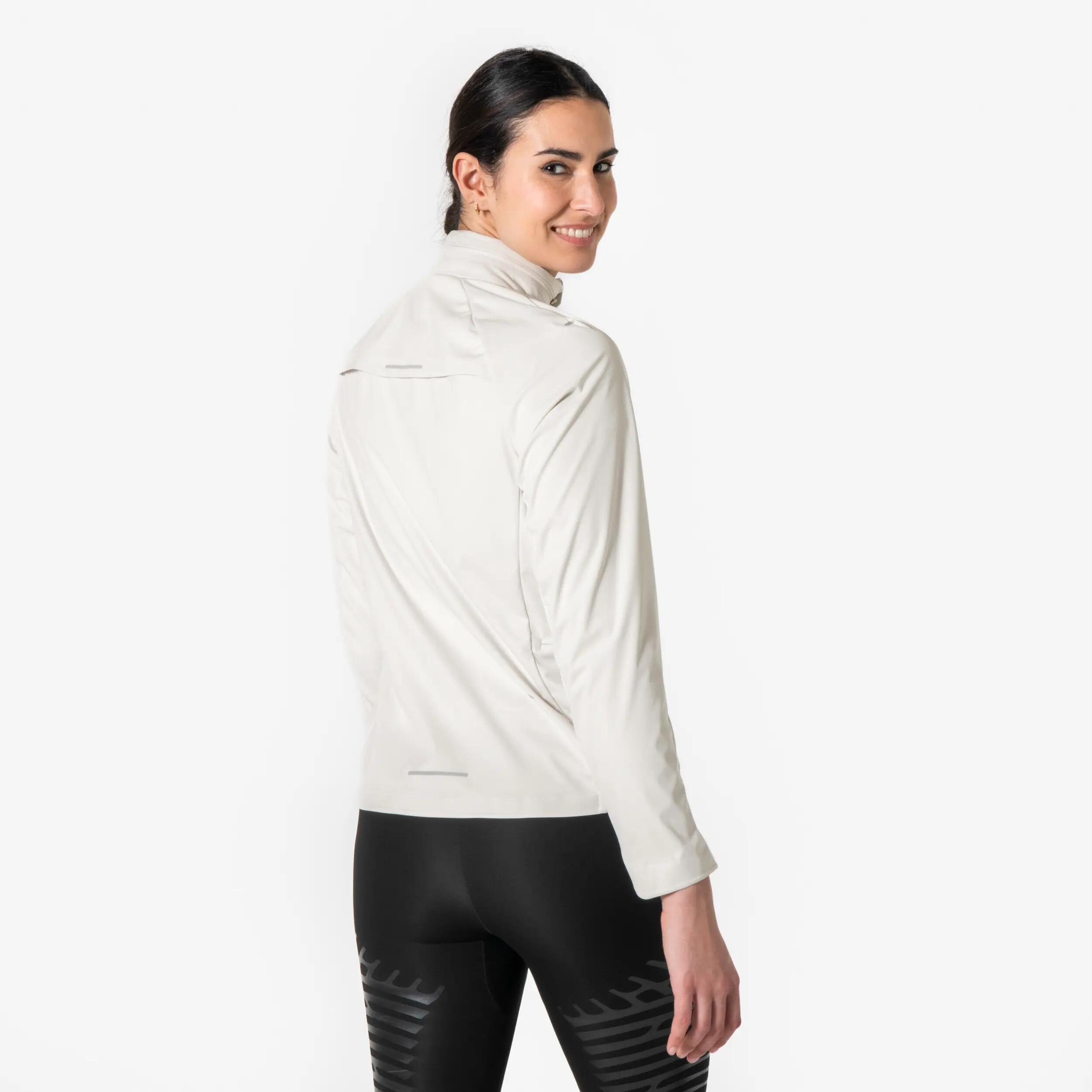 Casaco Quente de Corrida Mulher Run 900 Warm Regul Cinzento 2/14