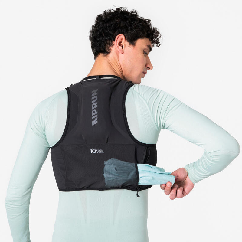 Vestă de hidratare alergare unisex - KIPRUN PROTEAM 10 negru
