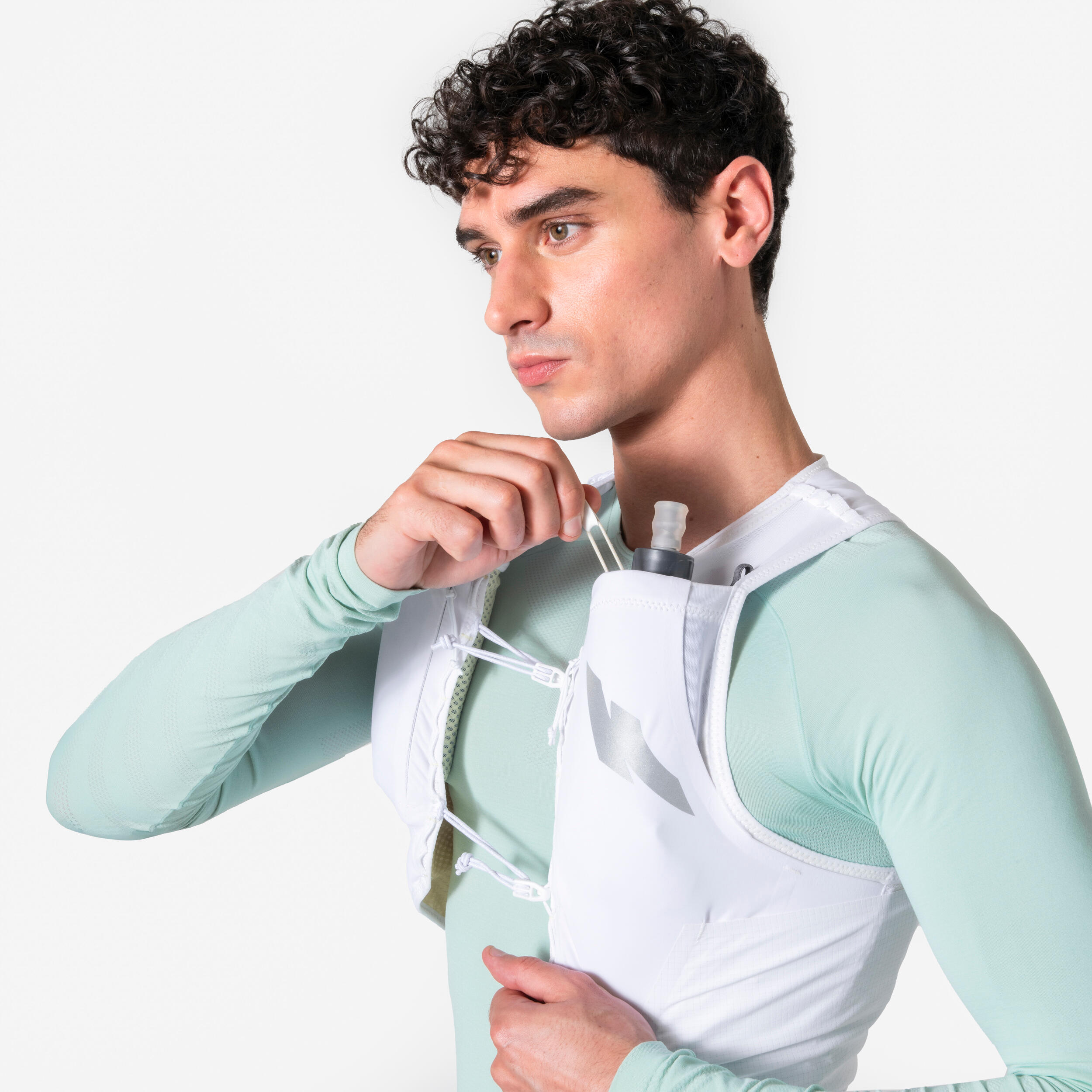 Chaleco de hidratación running unisex - KIPRUN PROTEAM 10 blanco 5/13